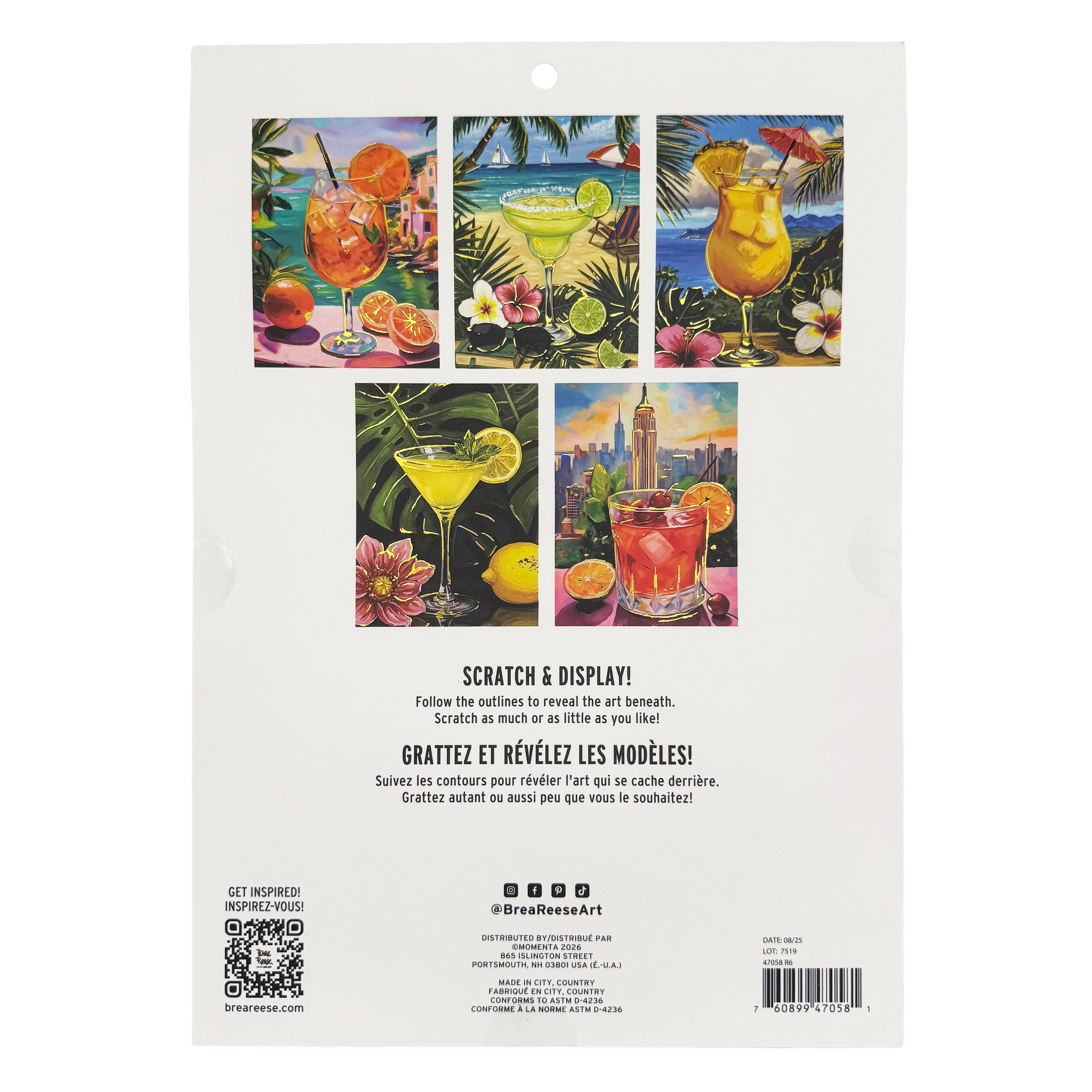 Brea Reese™ 9" x 12" Sippin' on Sunshine Scratch Art Paper Pad