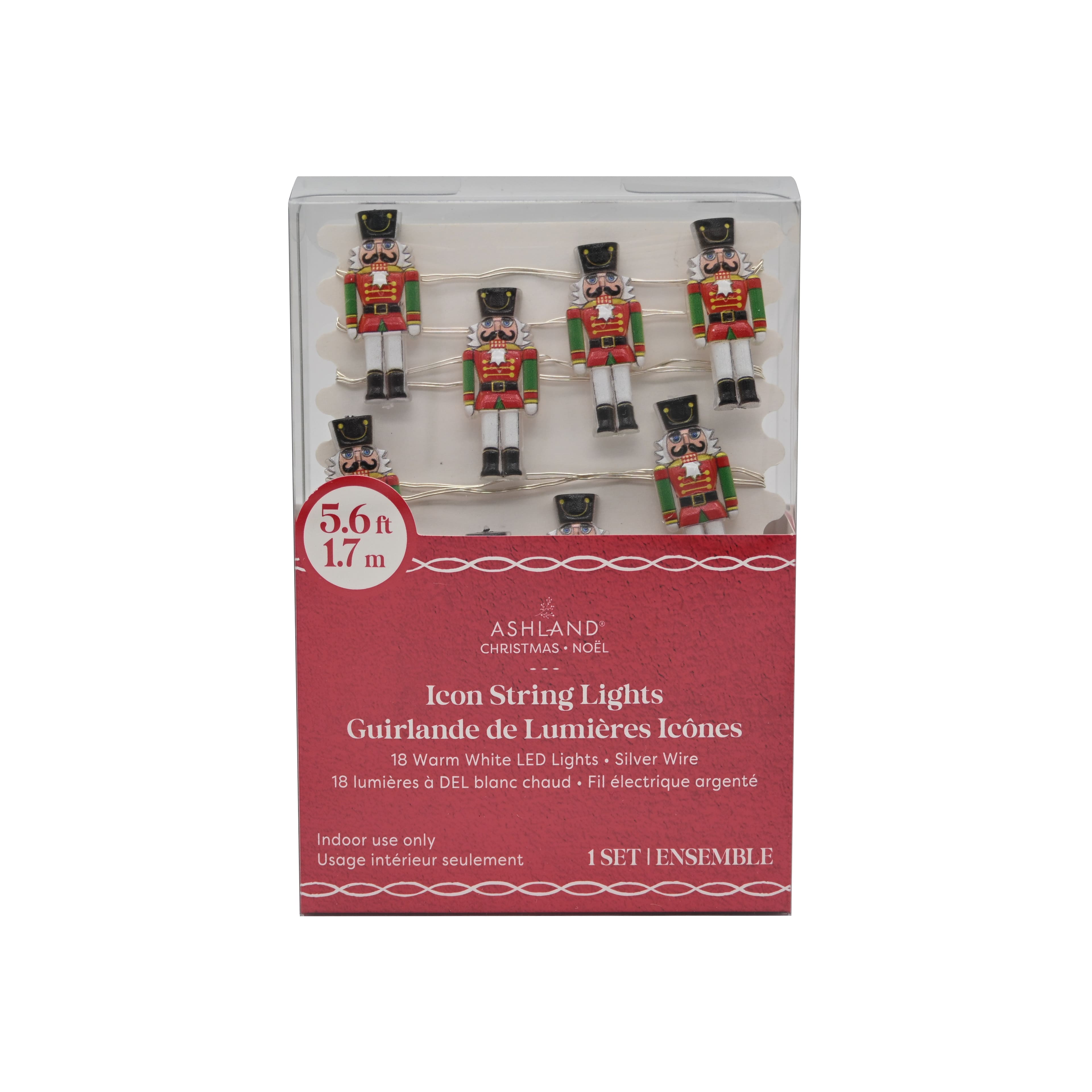 18ct. Warm White LED Nutcracker Icon String Lights by Ashland&#xAE;