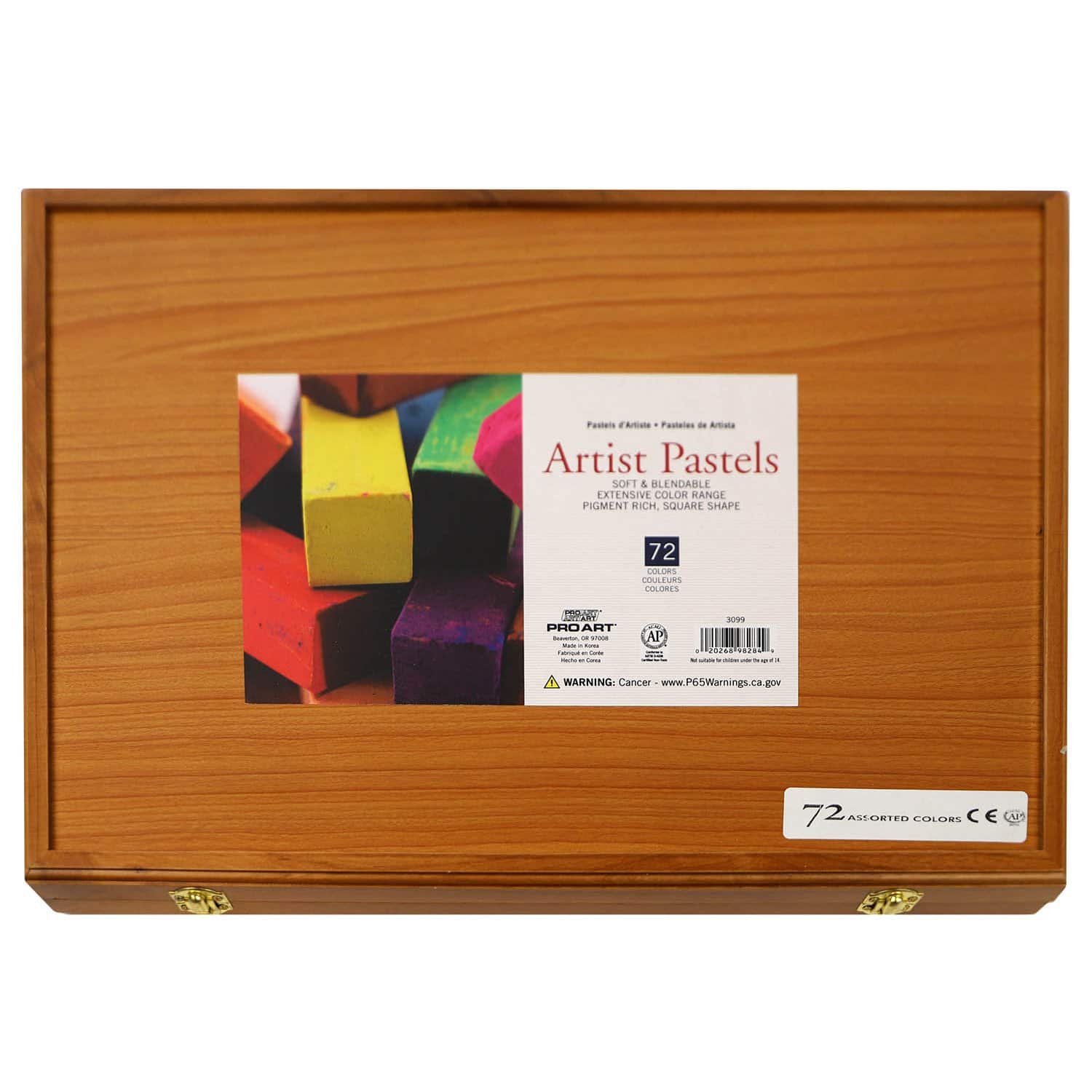 Pro Art 72 Piece Square Artist Pastels in Wood Box - D615660S - Pastels Purchase the Pro Art 72 Piece Square Artist Pastel sku D615660S