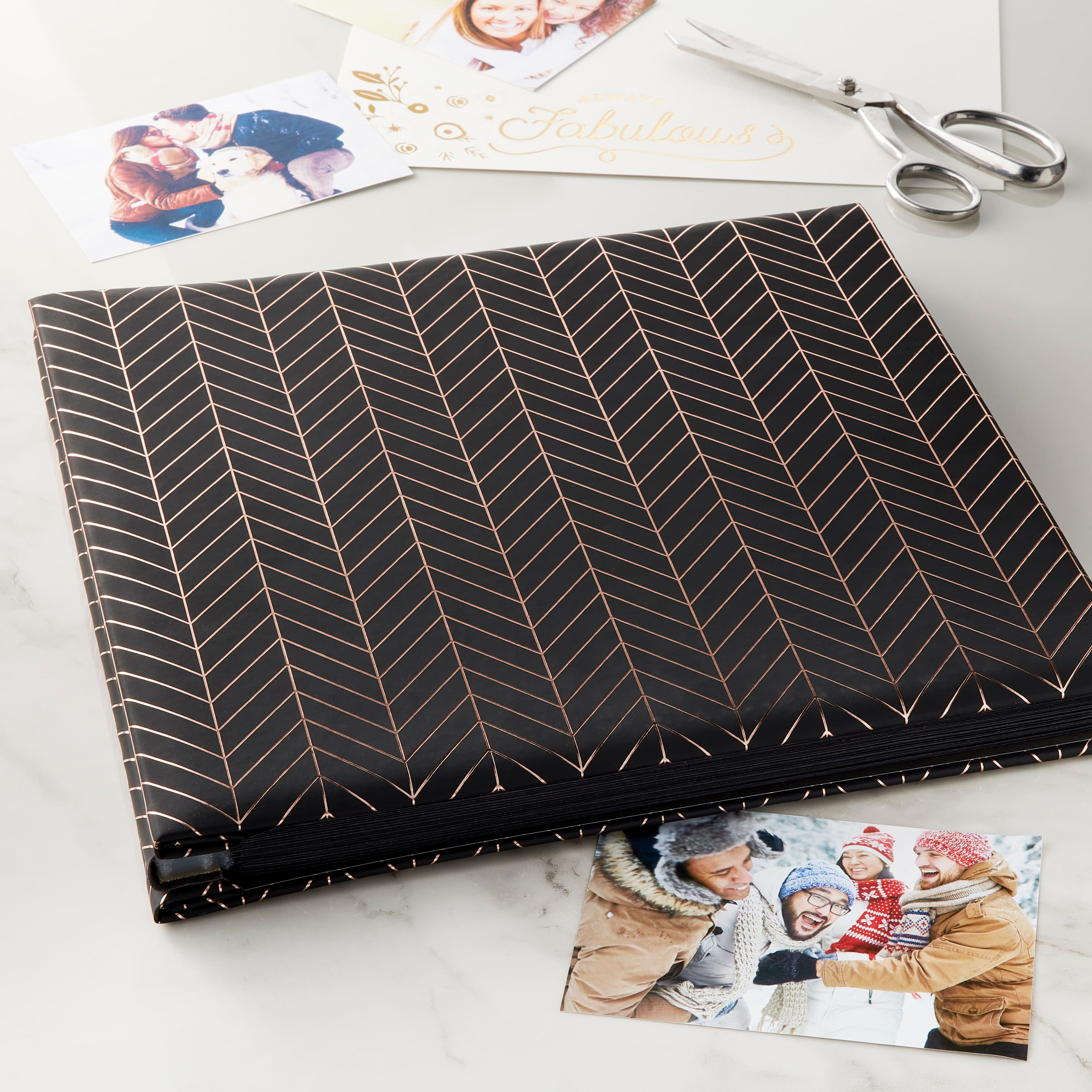 6 Pack Black Geo Mega Scrapbook Album by Recollections™ Michaels