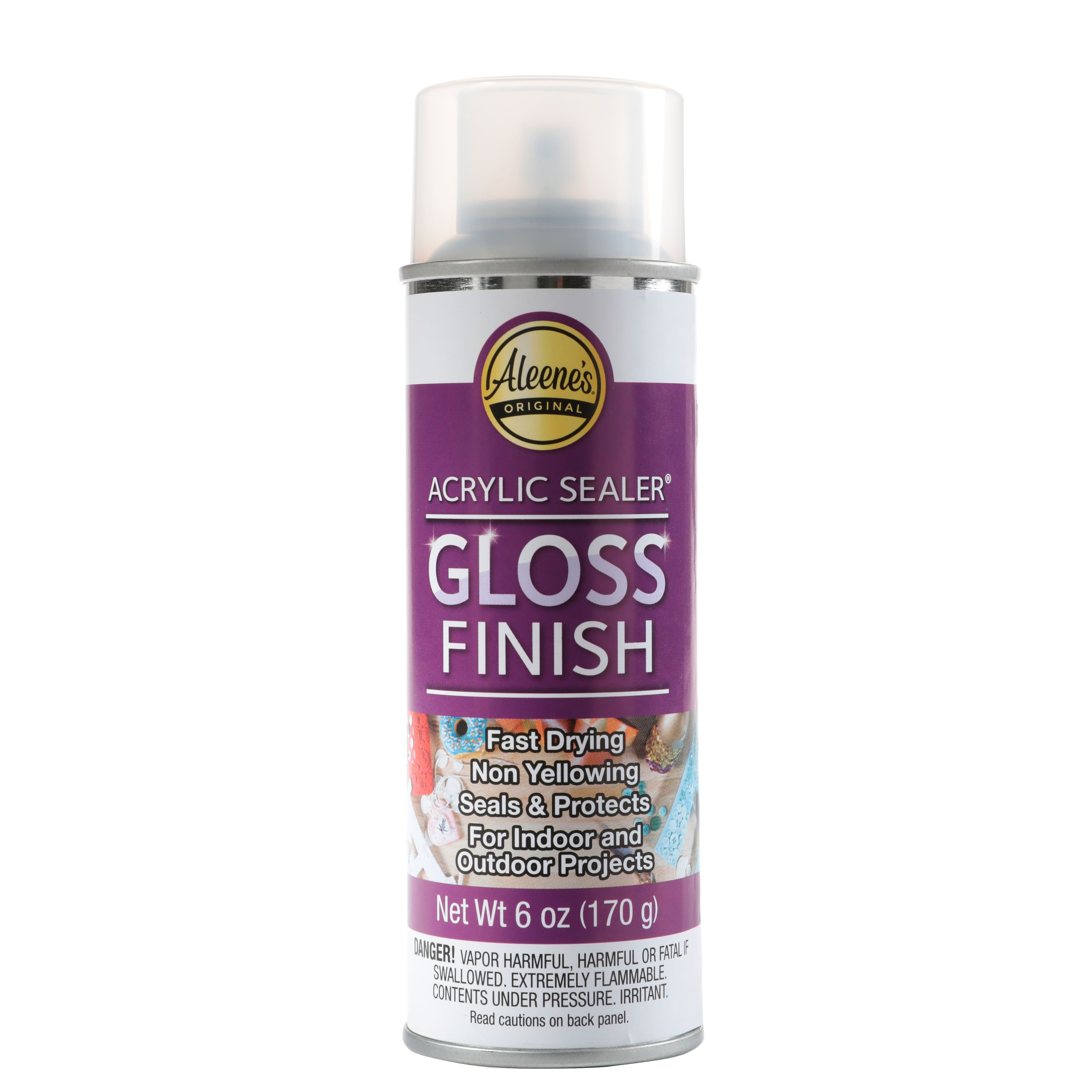 Clear Acrylic Sealer Spray for Wood, Metal, Canvas - Protects