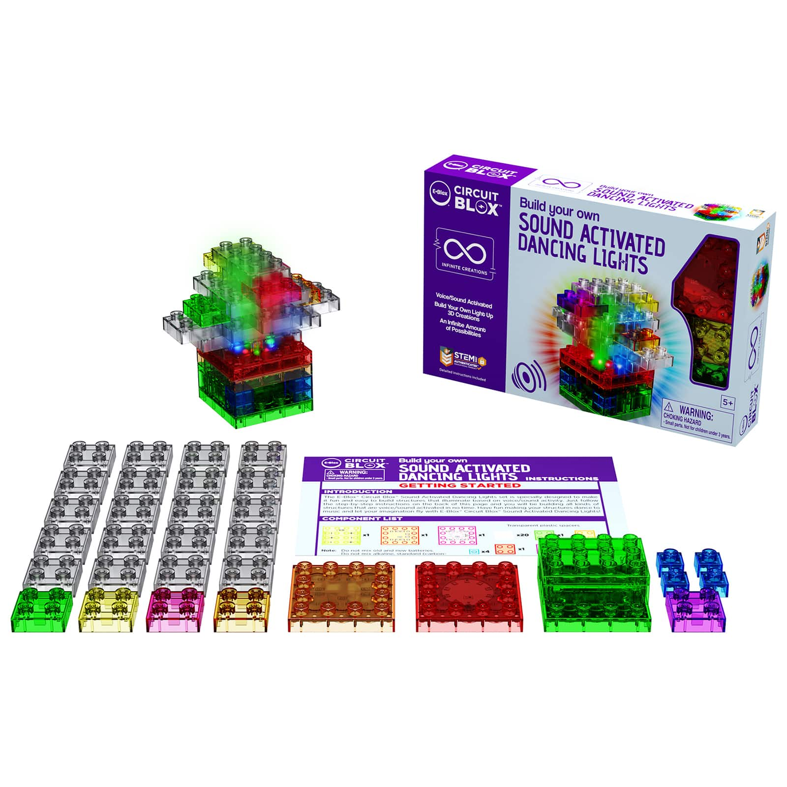 E-Blox&#xAE; Circuit Blox&#x2122; Circuit Board Building Block Lights Set, 32 Pieces