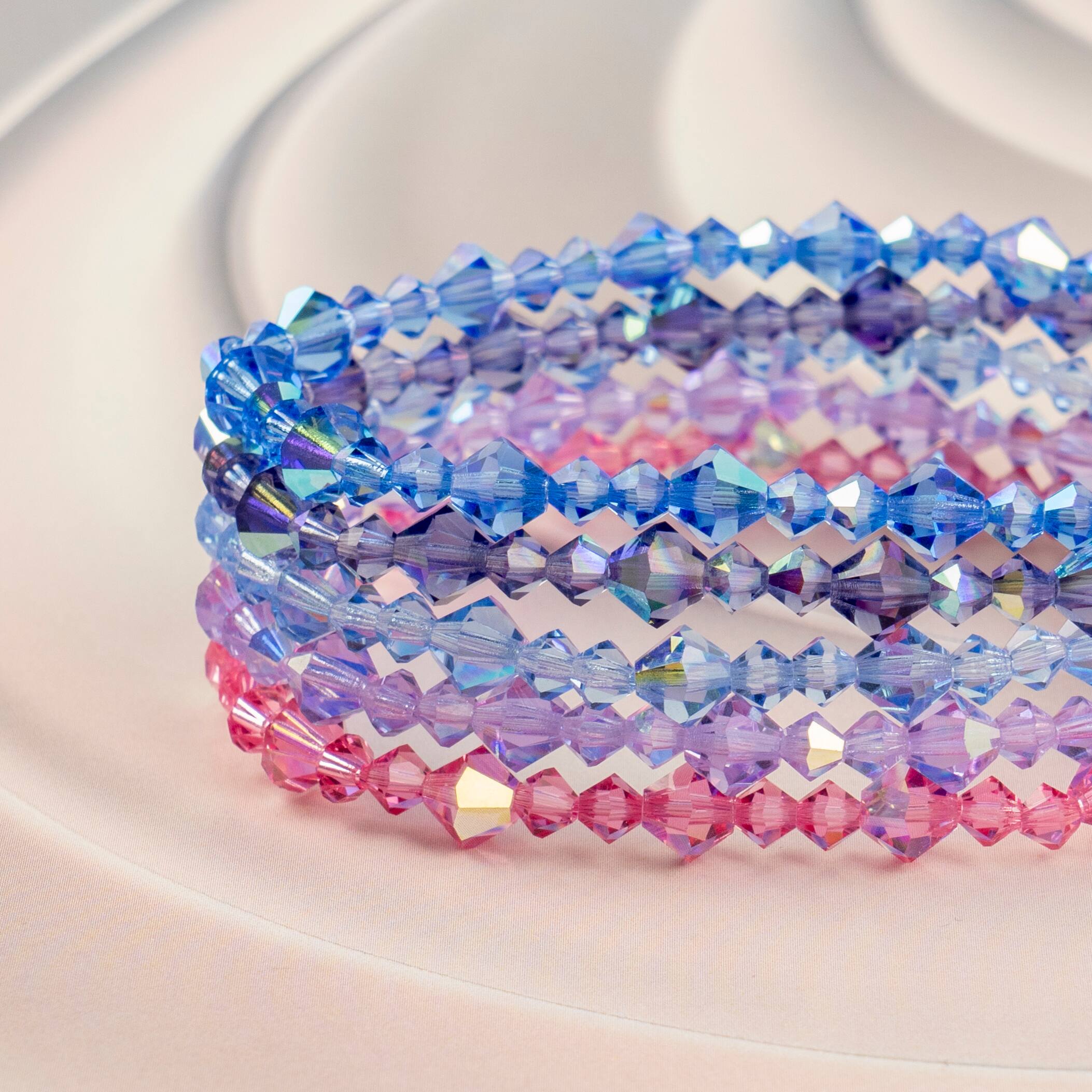 6 Pack: Preciosa Glass Crystal Bicone Beads, 8mm by Bead Landing™