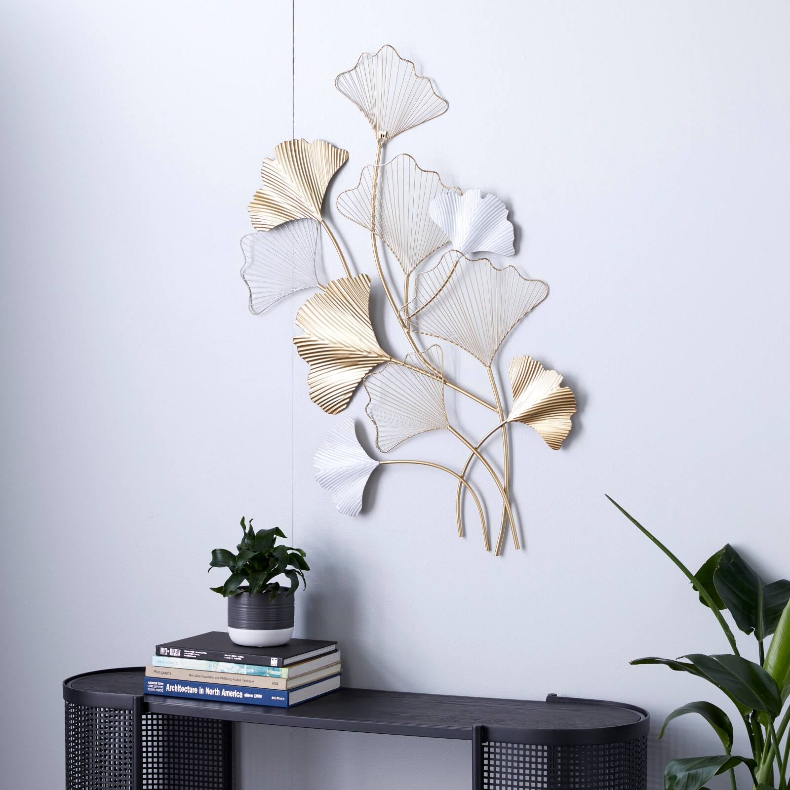 40&#x22; Gold Glam Floral Wall D&#xE9;cor