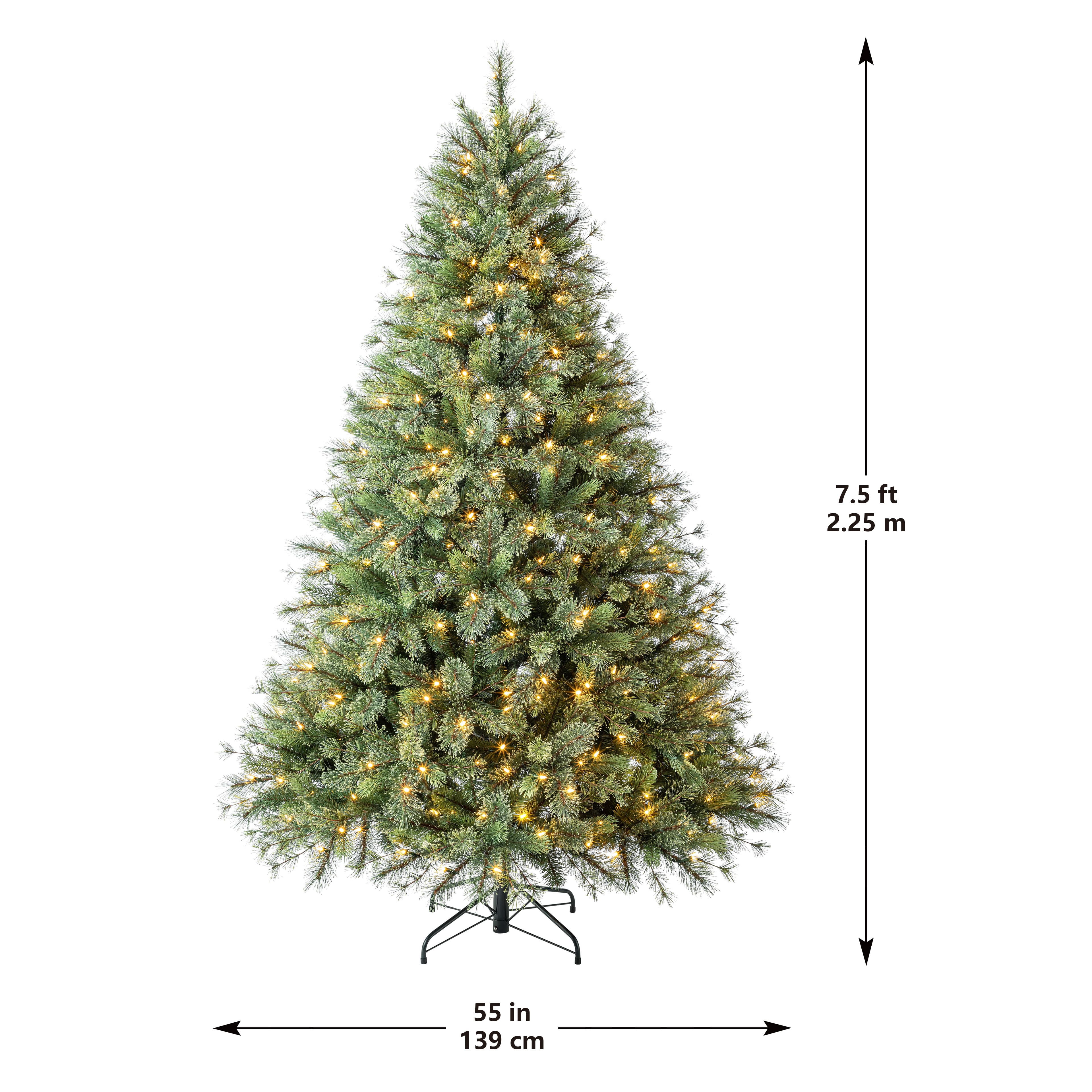 7.5ft. Pre-Lit Jackson Spruce Artificial Christmas Tree, Warm White LED Lights by Ashland&#xAE;
