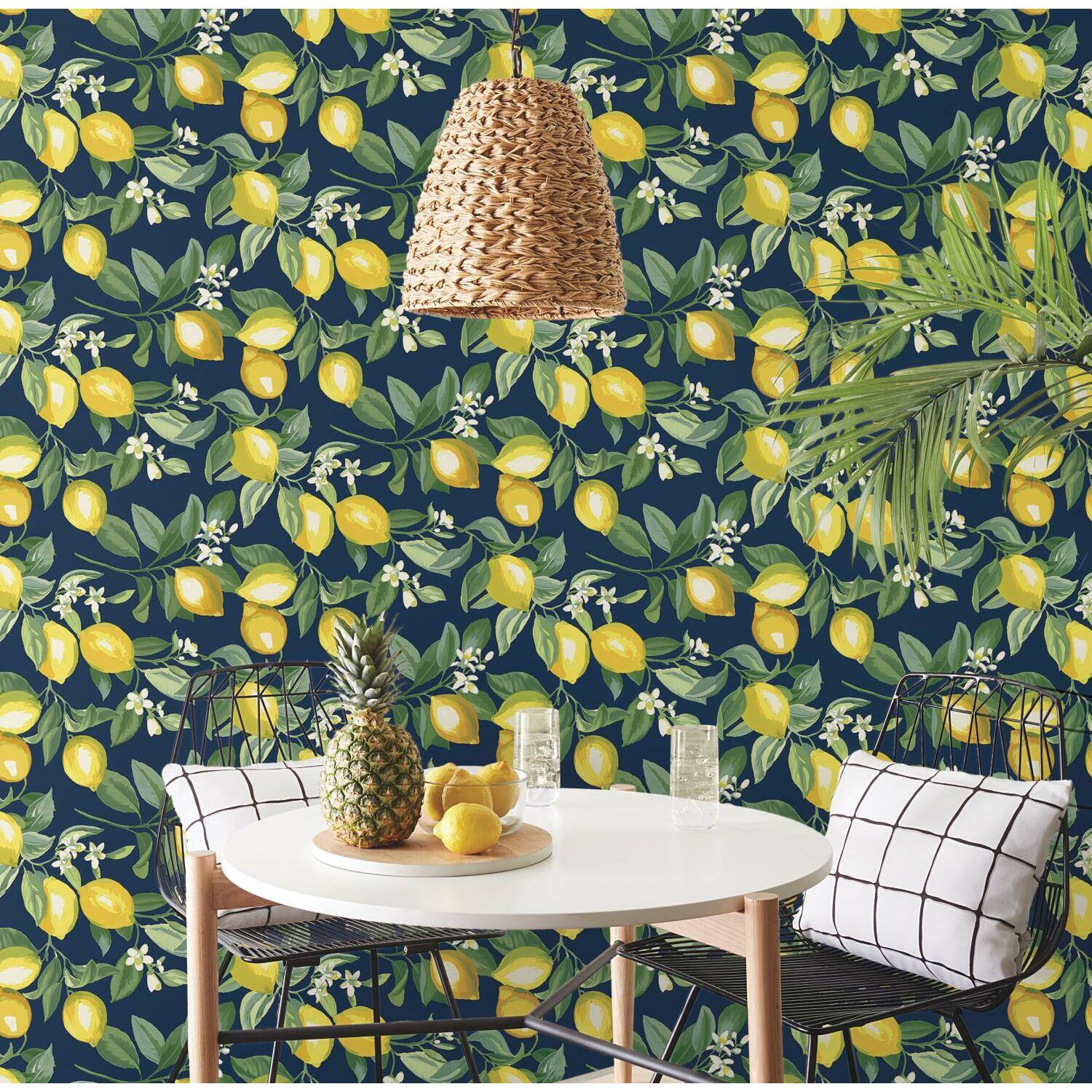 RoomMates Lemon Zest Peel &#x26; Stick Wallpaper