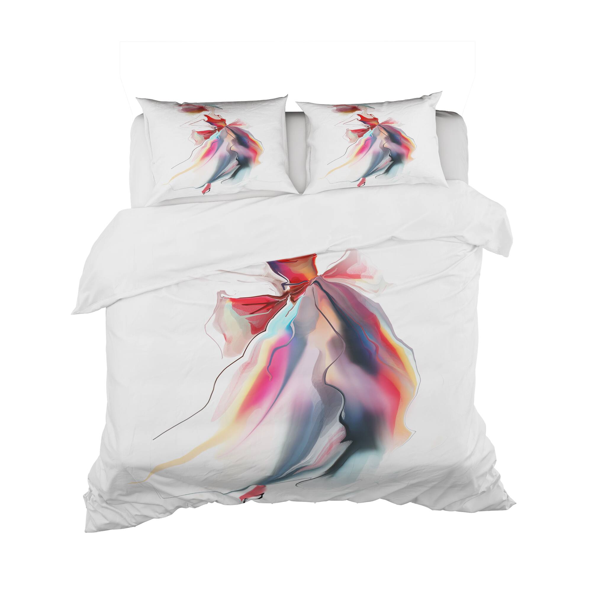 Designart &#x27;Retro Fashion Dress&#x27; Portrait Bedding Set - Duvet Cover &#x26; Shams