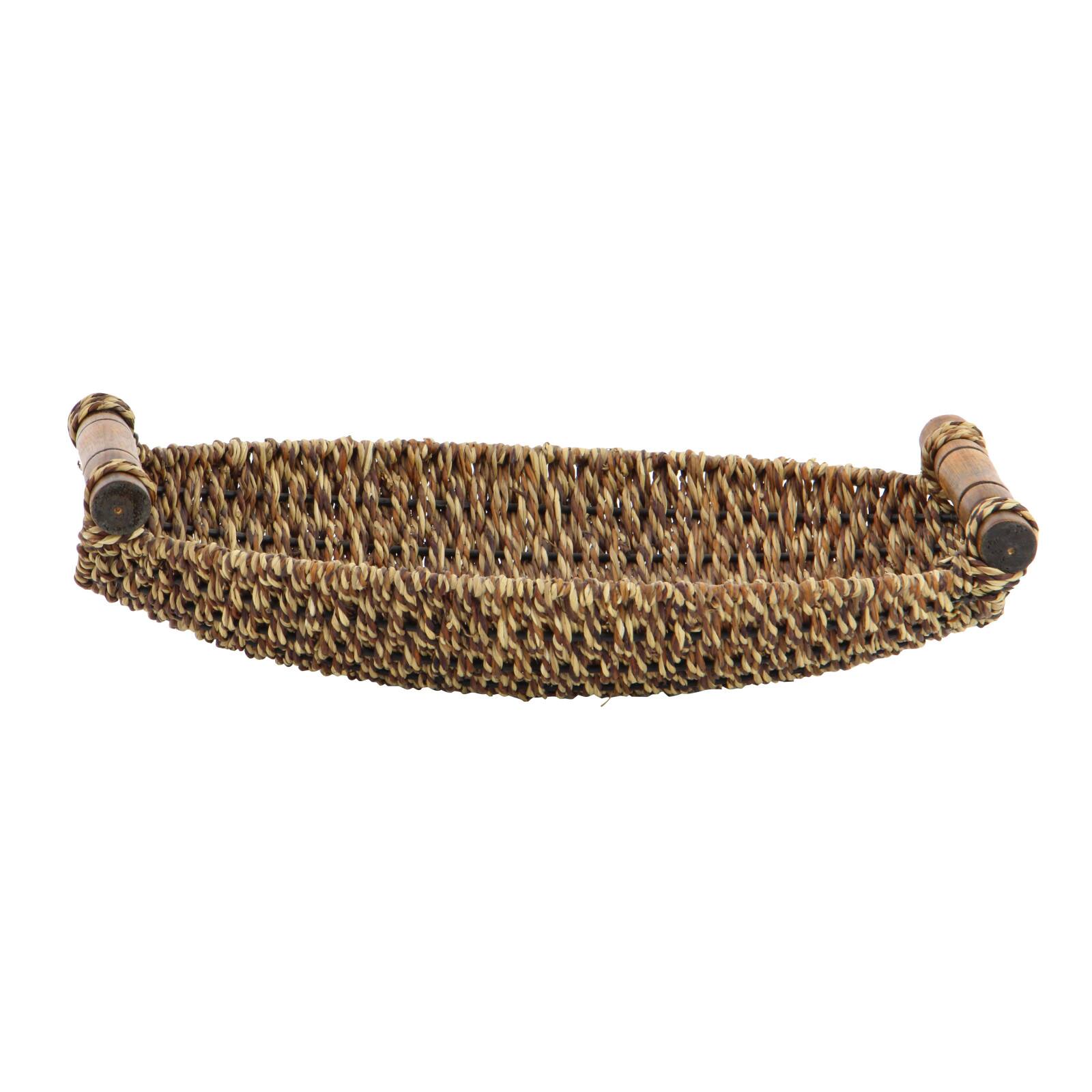 Brown Metal Coastal Storage Basket Set