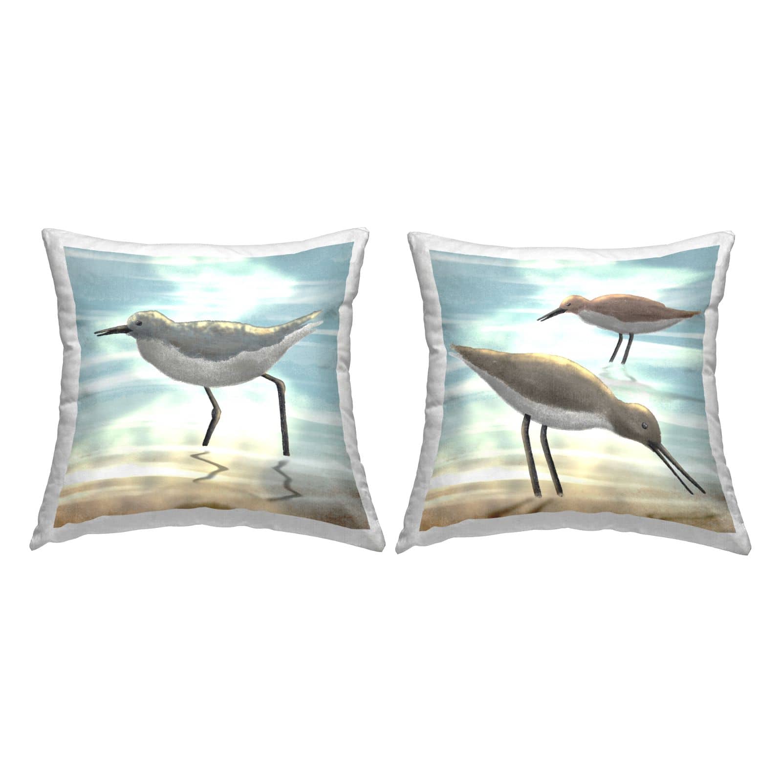 Beach Sandpipers Lumbar Pillow