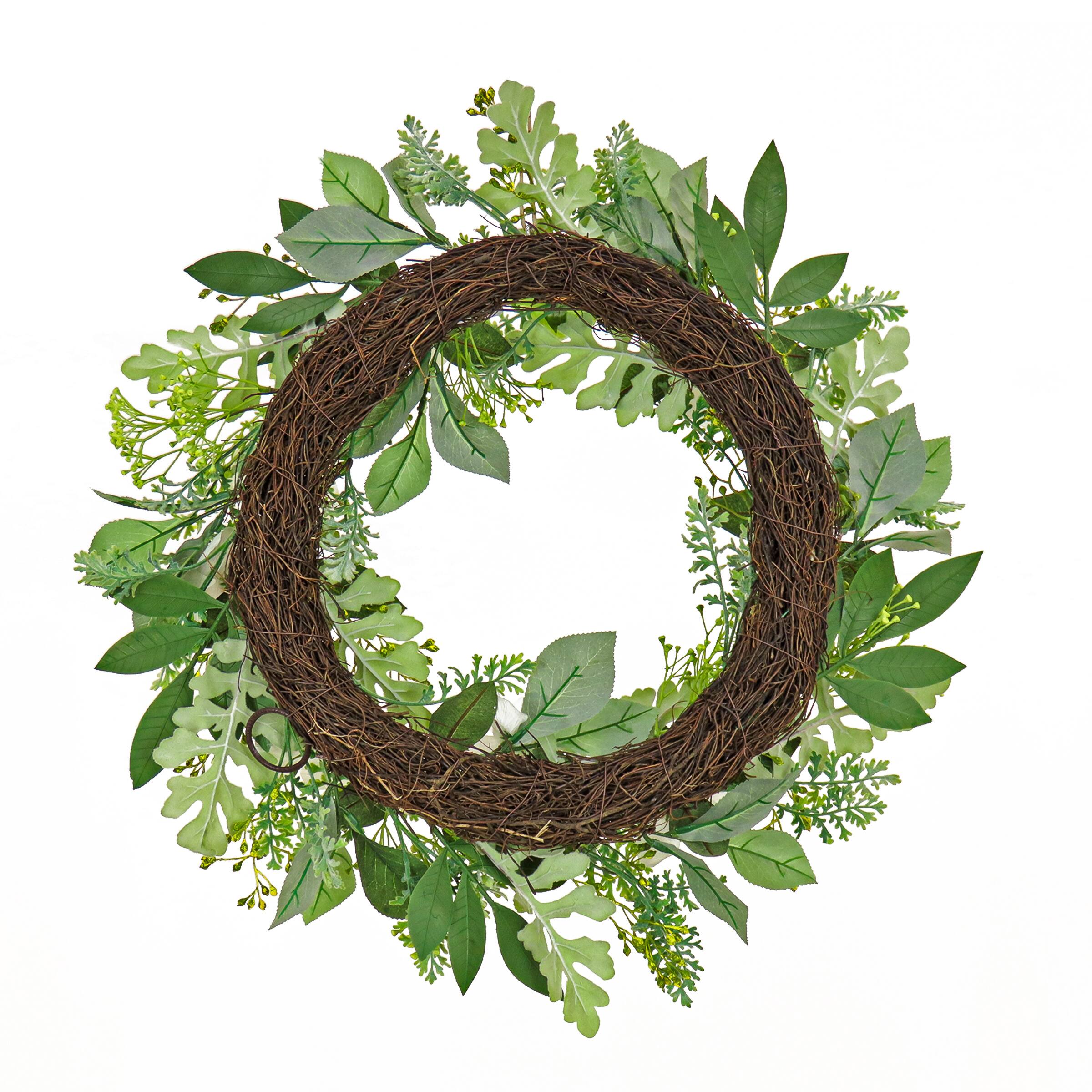 24'' Rose and Anemone Flowers Wreath