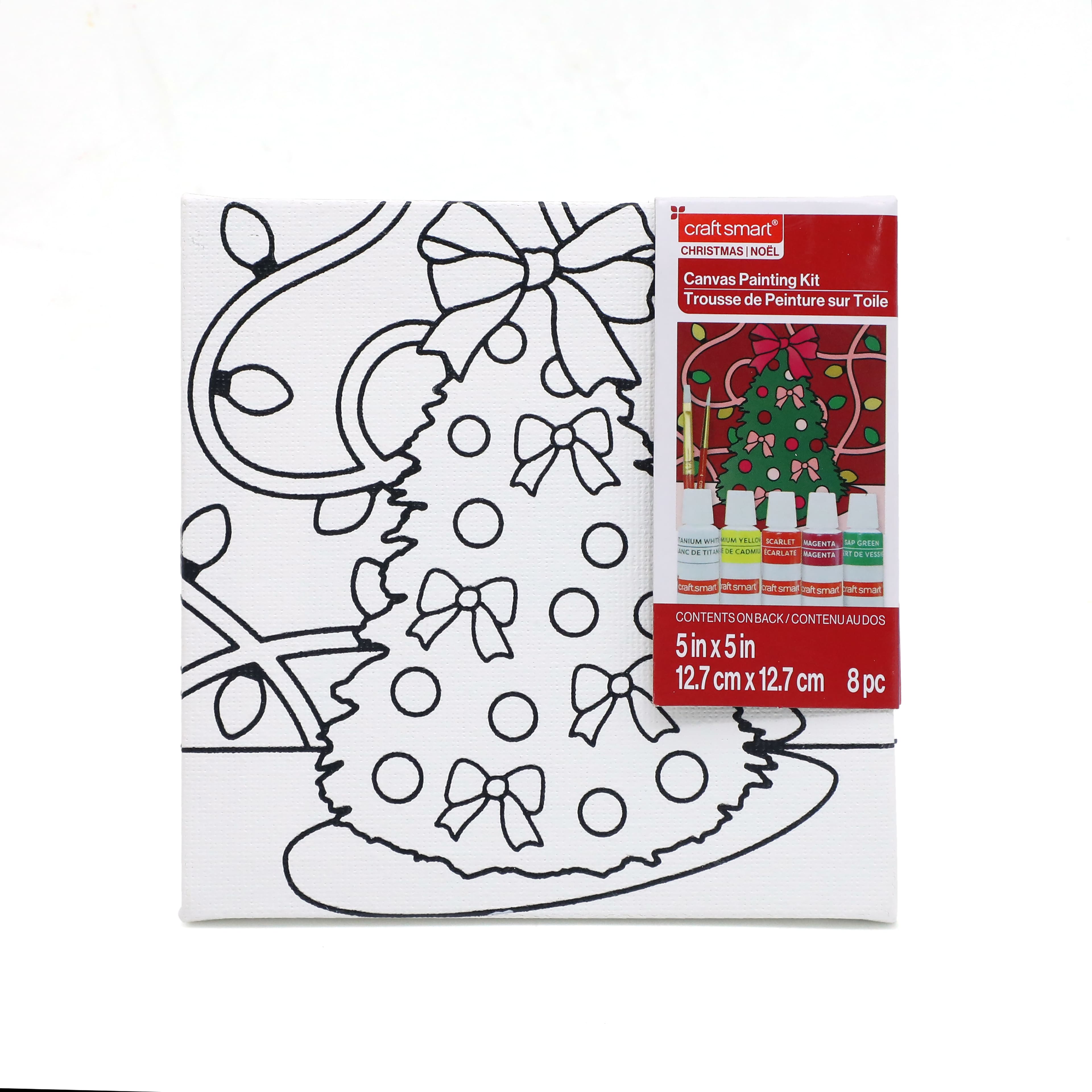 5&#x22; x 5&#x22; Christmas Tree Canvas Painting Kit by Artist&#x27;s Loft&#x2122;