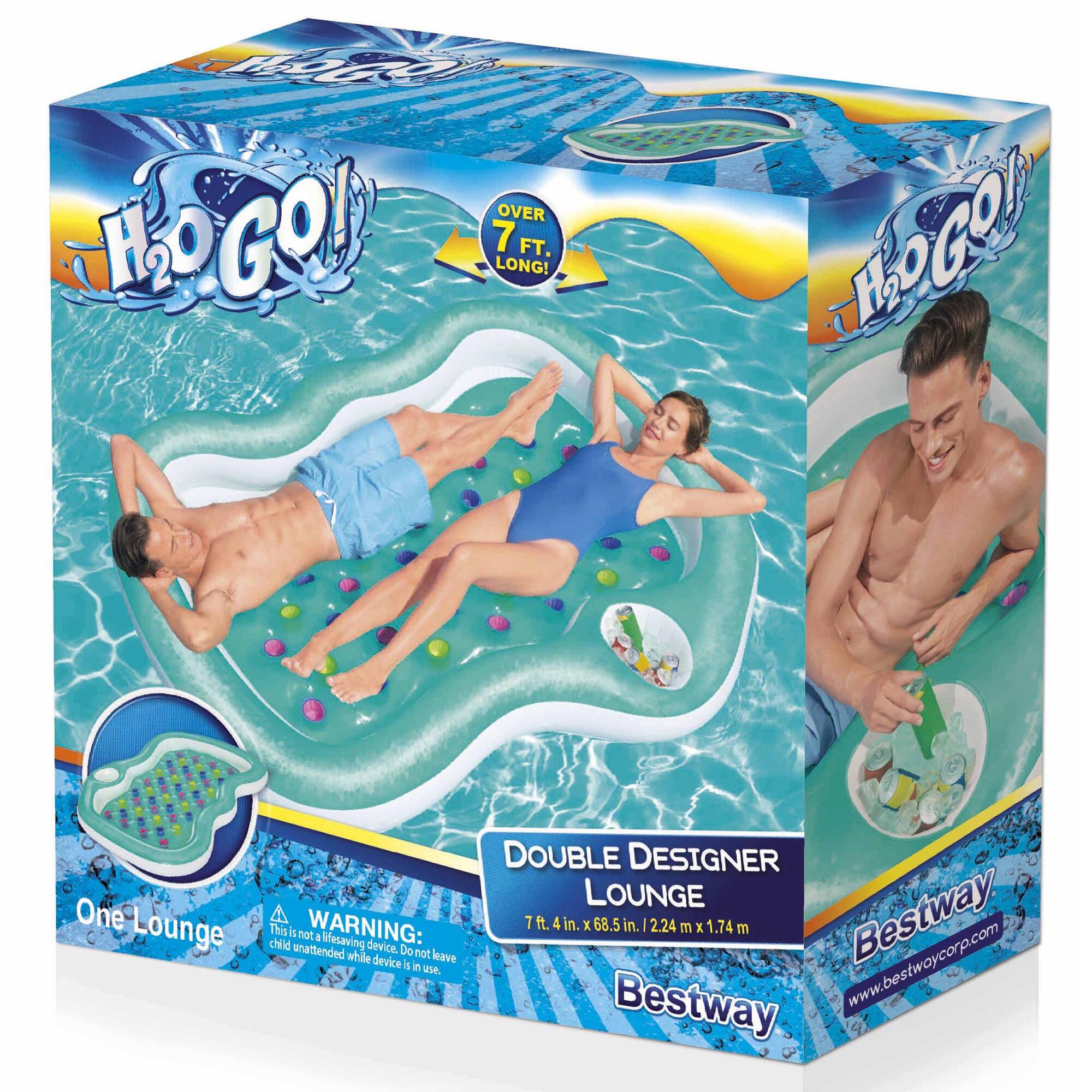 Bestway H2OGO! 7.5ft. Double Designer Pool Lounge