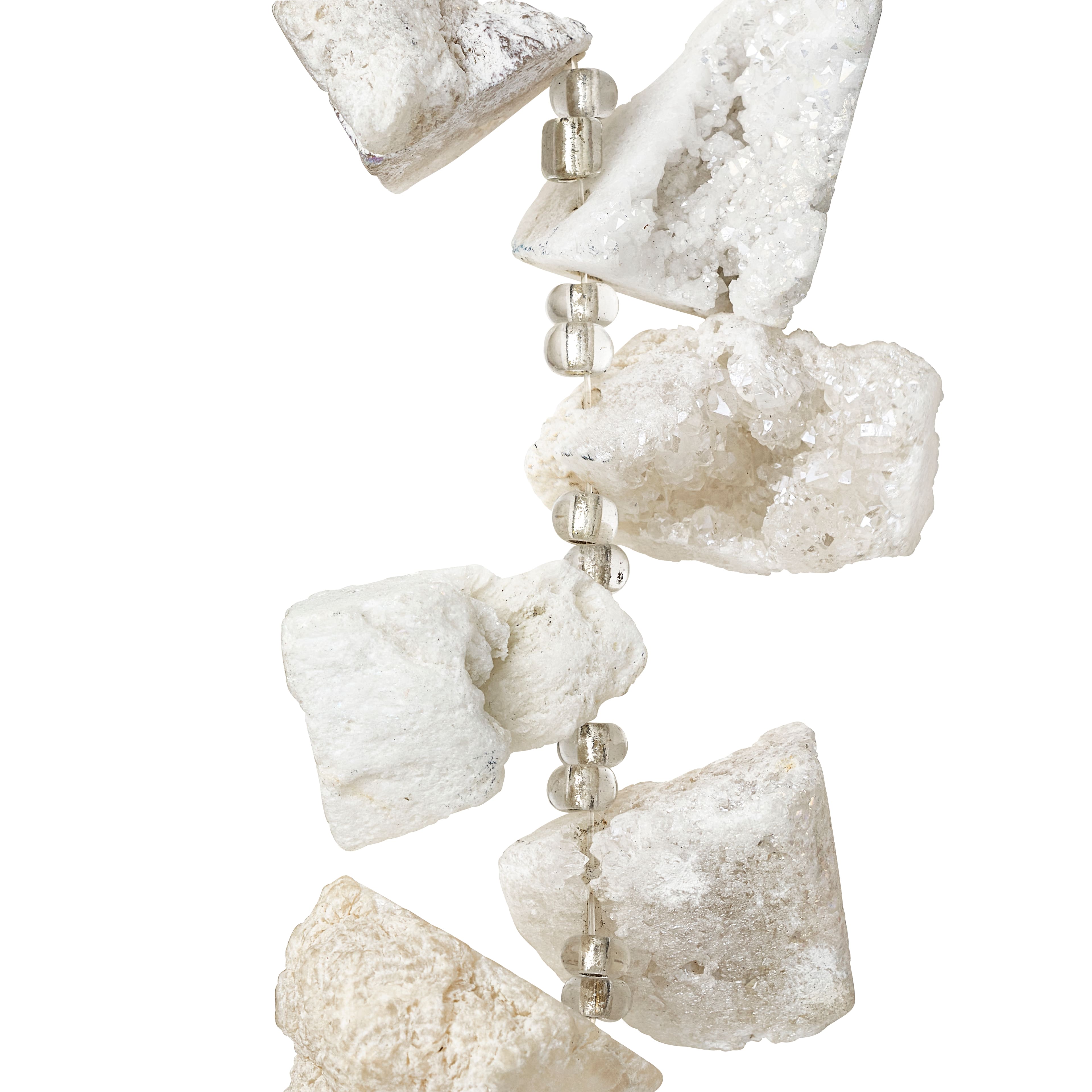 Sedona White Druzy Agate Nugget Beads, 20mm by Bead Landing&#x2122;