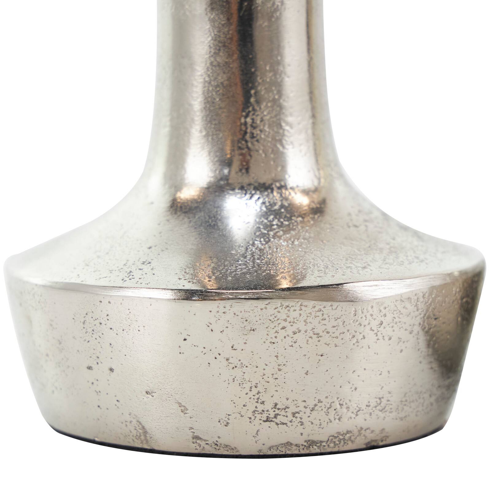 Silver Aluminum Candle Holder with Rounded Base Set