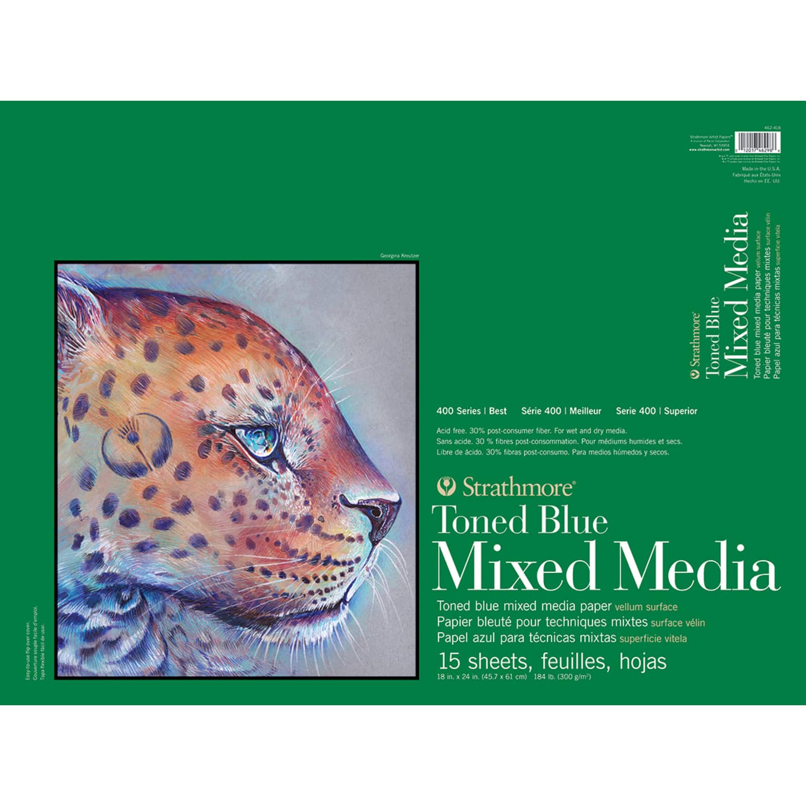 Strathmore® 400 Series Recycled Toned Blue Mixed Media Paper Pad