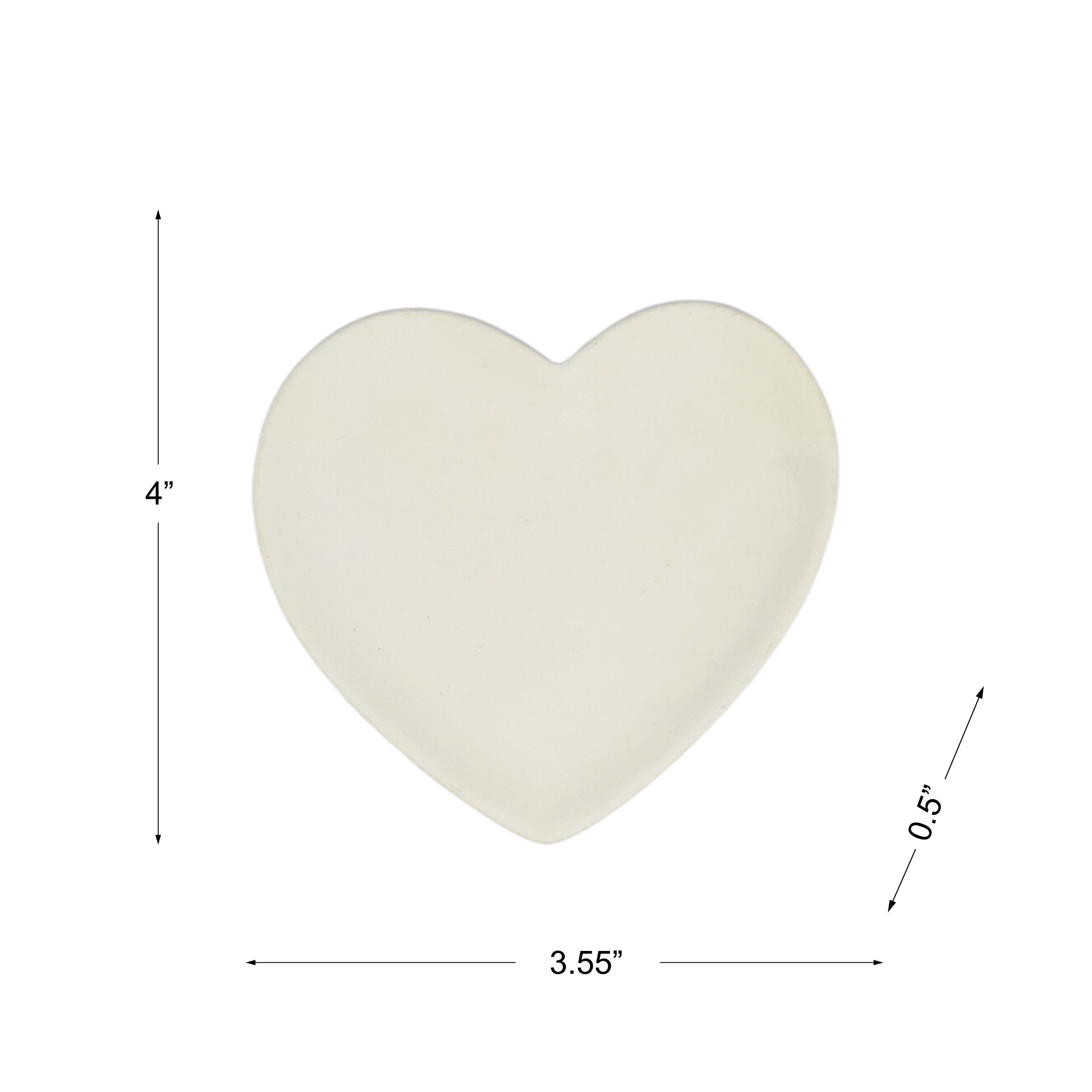 12 Pack: 4" White Ceramic Heart Trinket Tray by Make Market®
