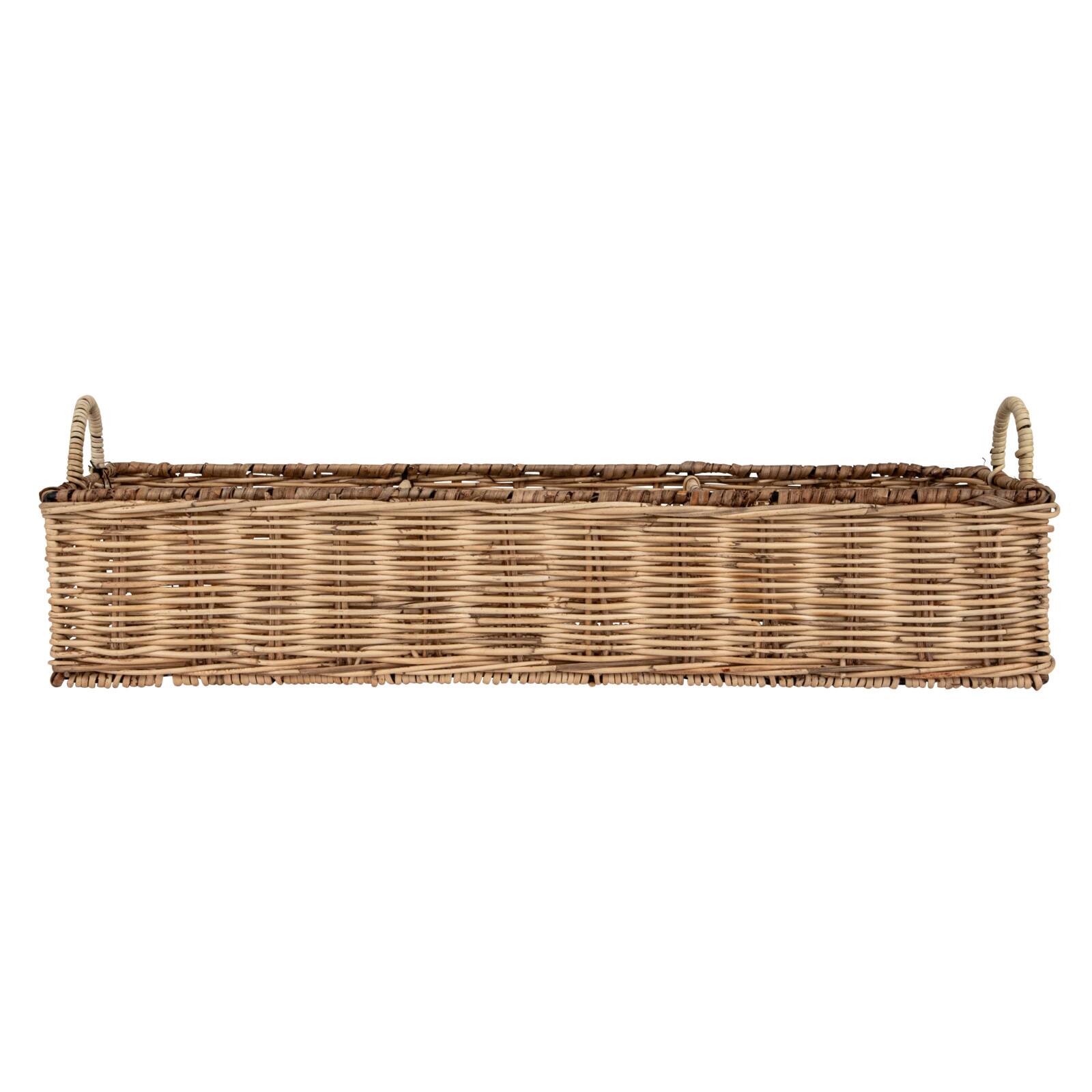 Hello Honey® 23" Natural Rattan Hand-Woven Sectioned Basket