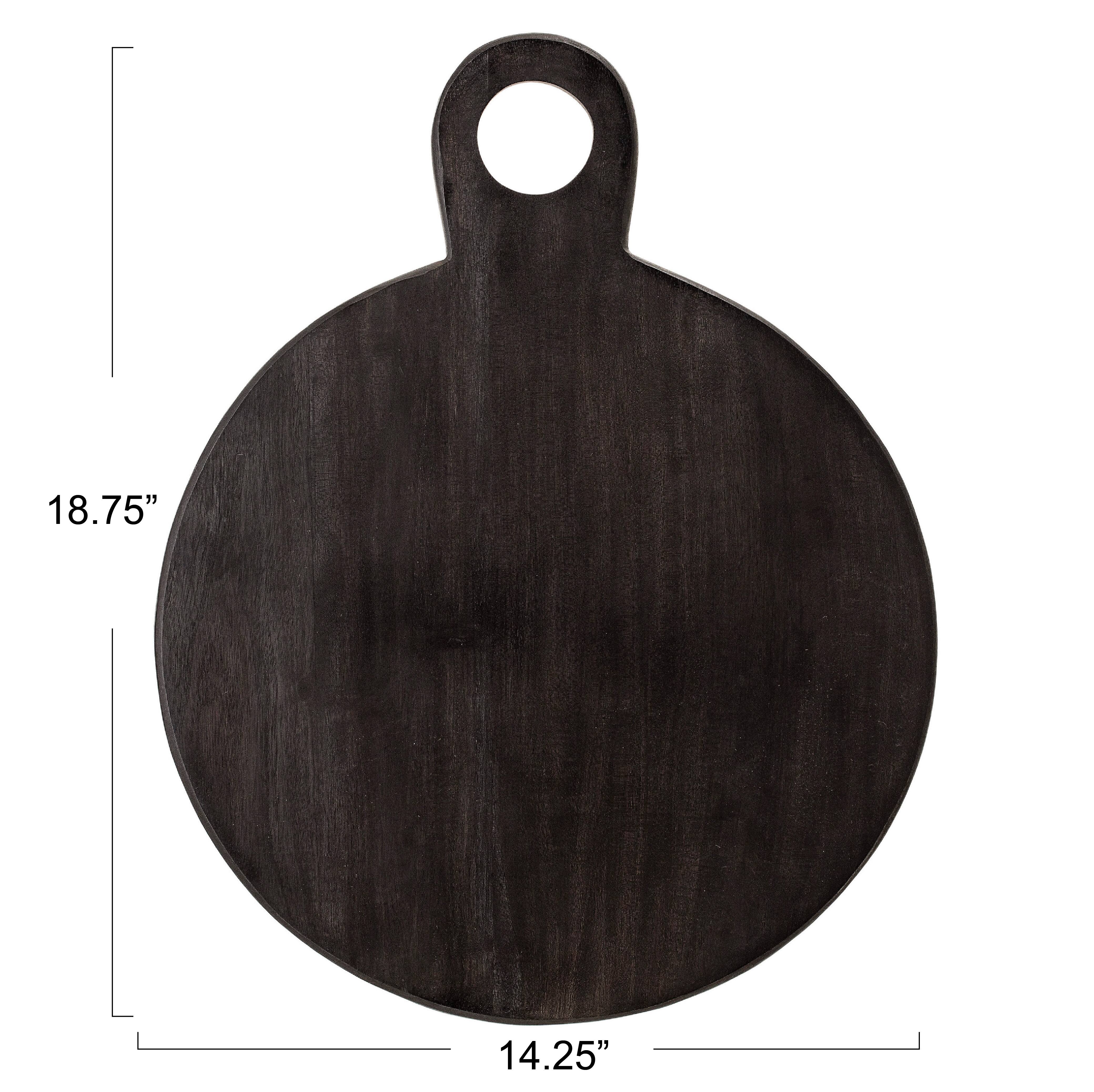 Hello Honey&#xAE; 19&#x22; Black Acacia Wood Tray/Cutting Board