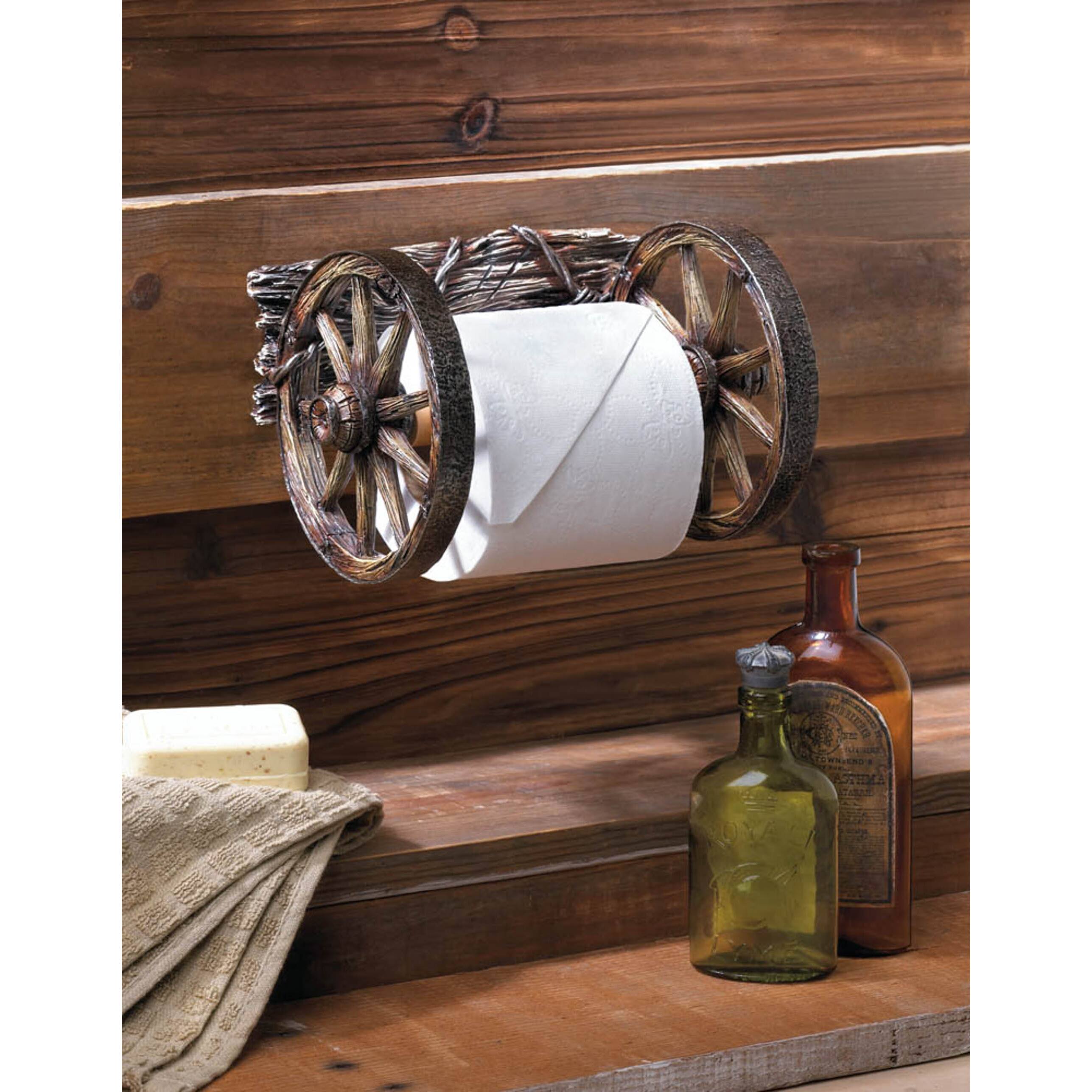 9" Wagon Wheel Toilet Paper Holder