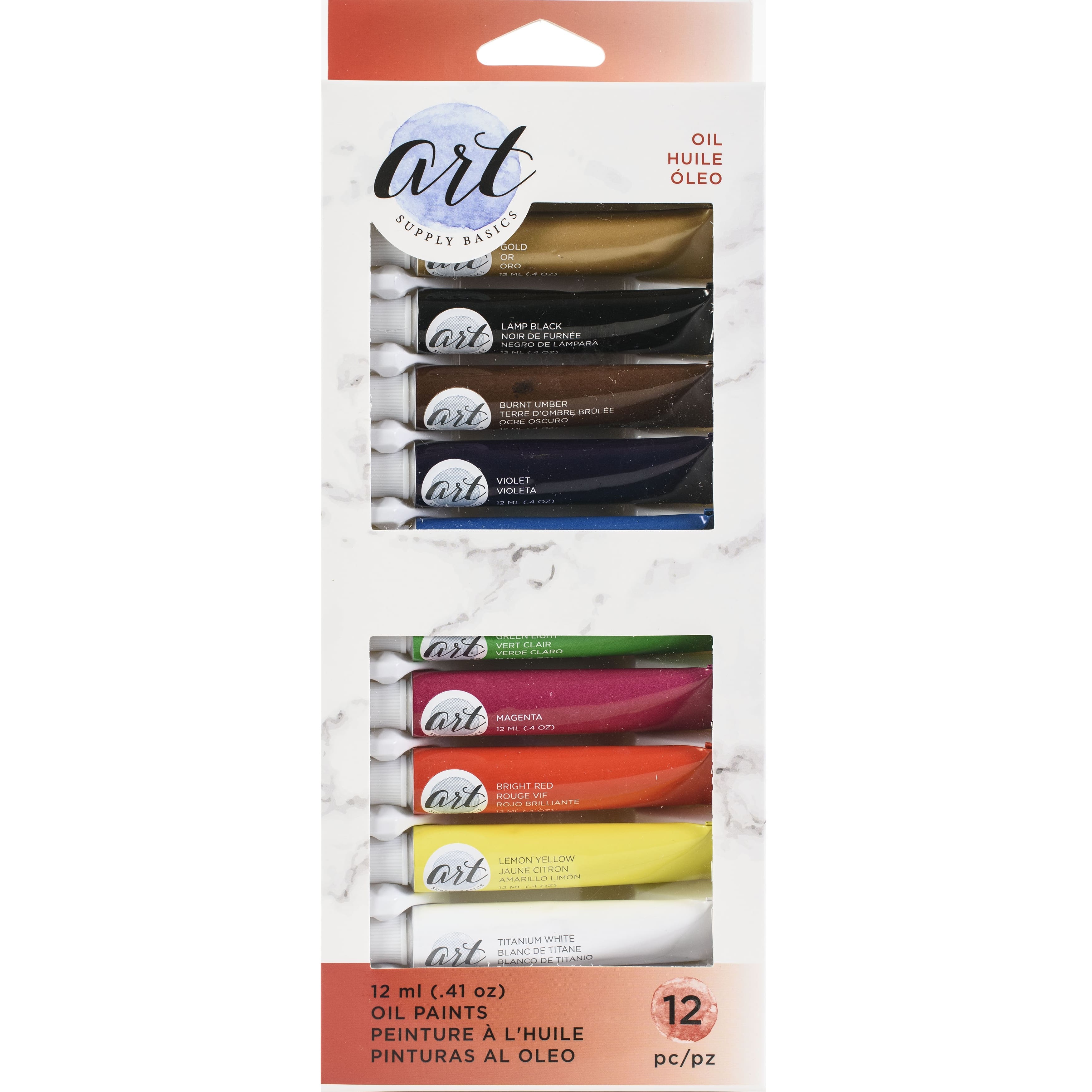 American Crafts™ Art Supply Basics 12 Color Oil Paint Set Oil Paint