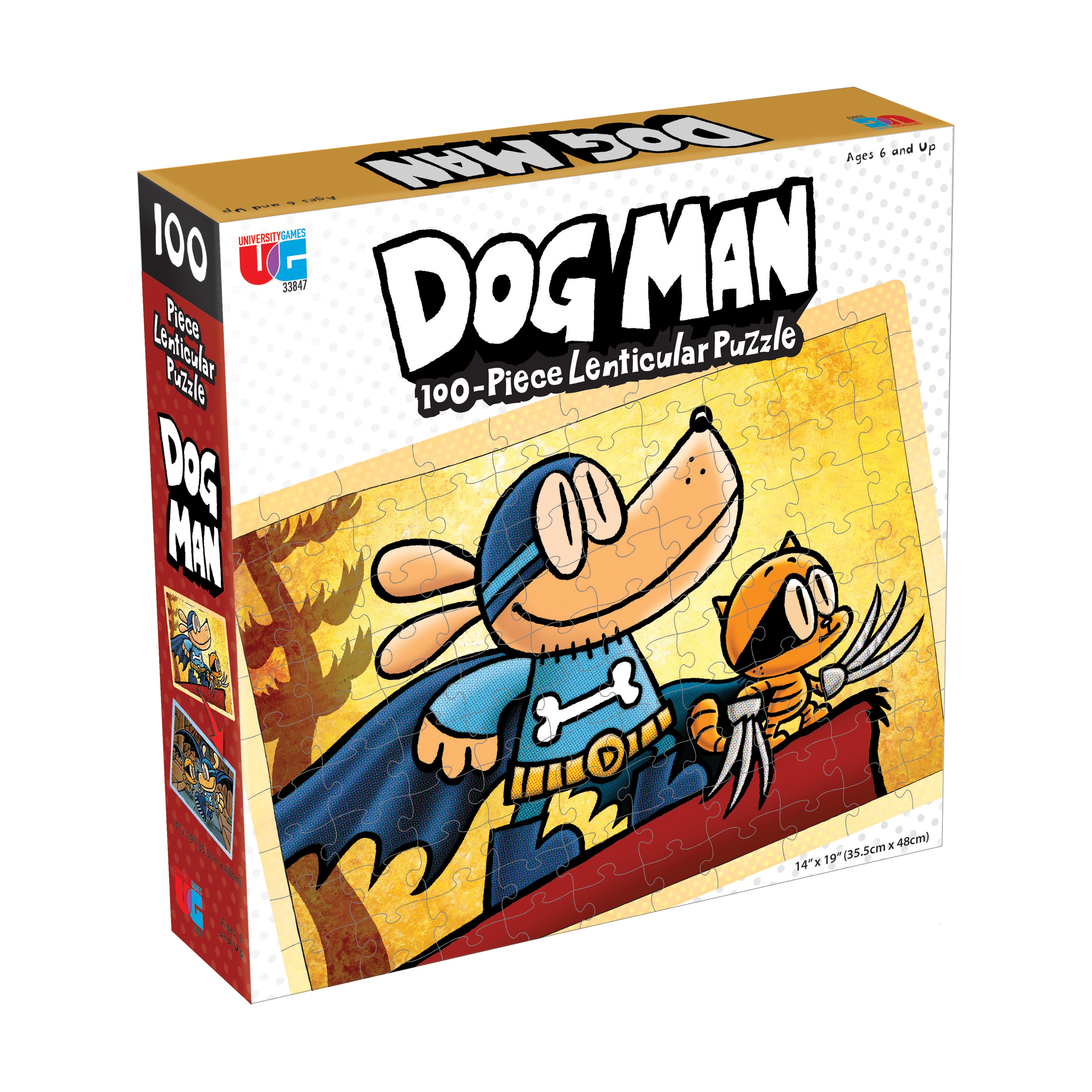 Dog Man Adventures 100 Piece Lenticular Jigsaw Puzzle