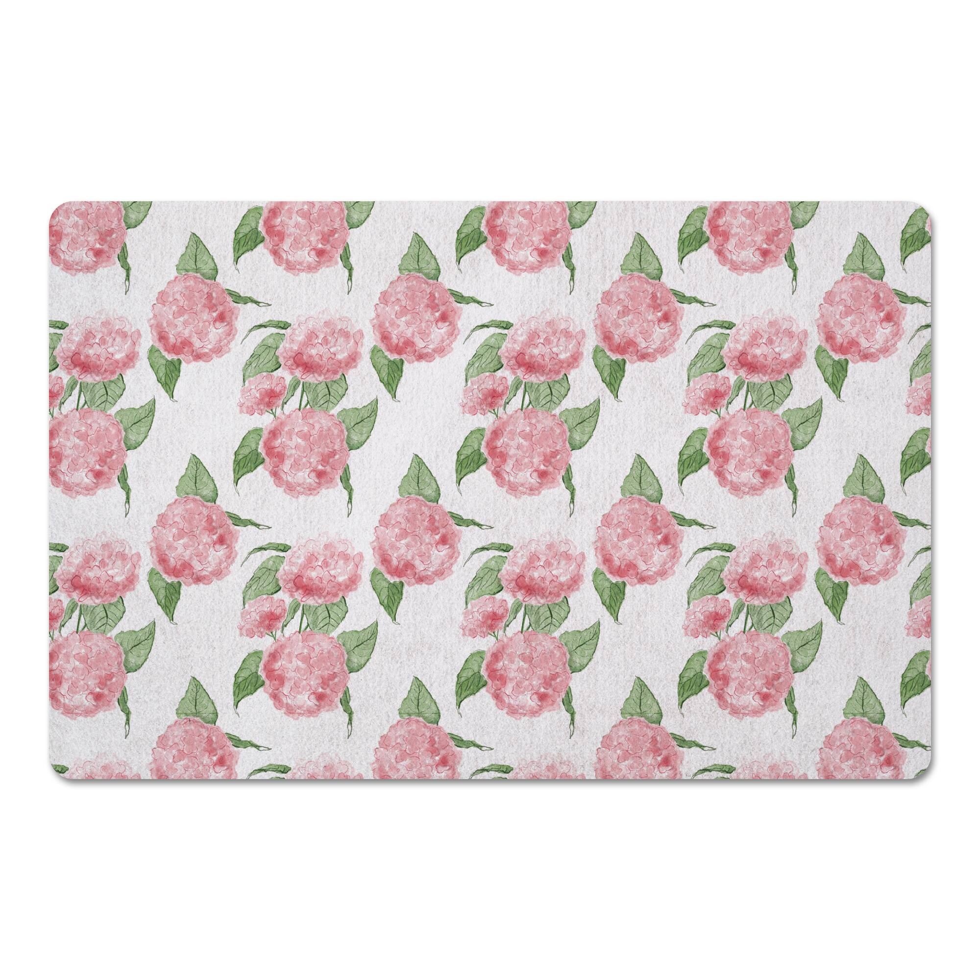 Pink Hydrangea Pattern 27" x 18" Floor Mat