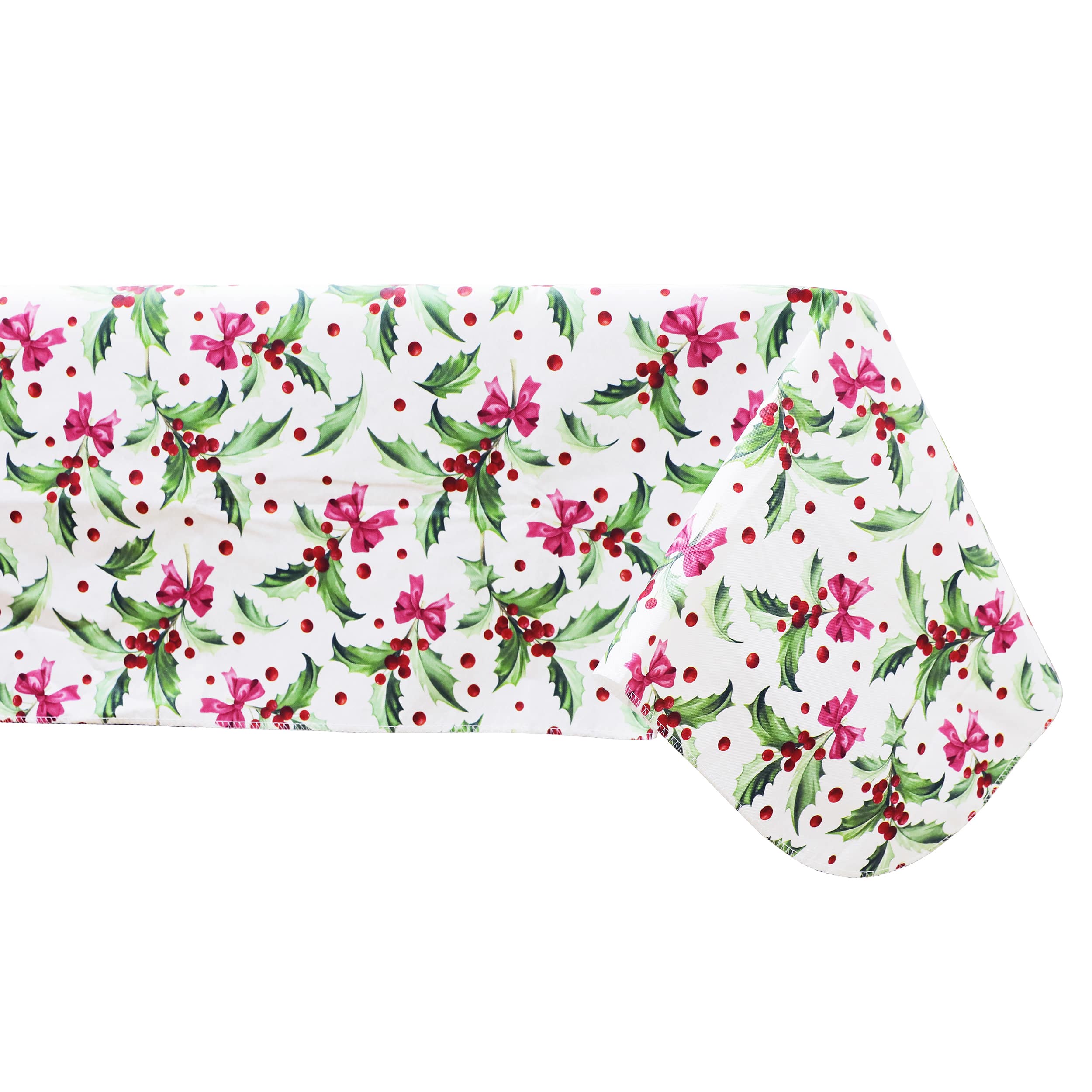 52&#x22; x 70&#x22; Holly &#x26; Bows Tablecloth by Celebrate It&#x2122;