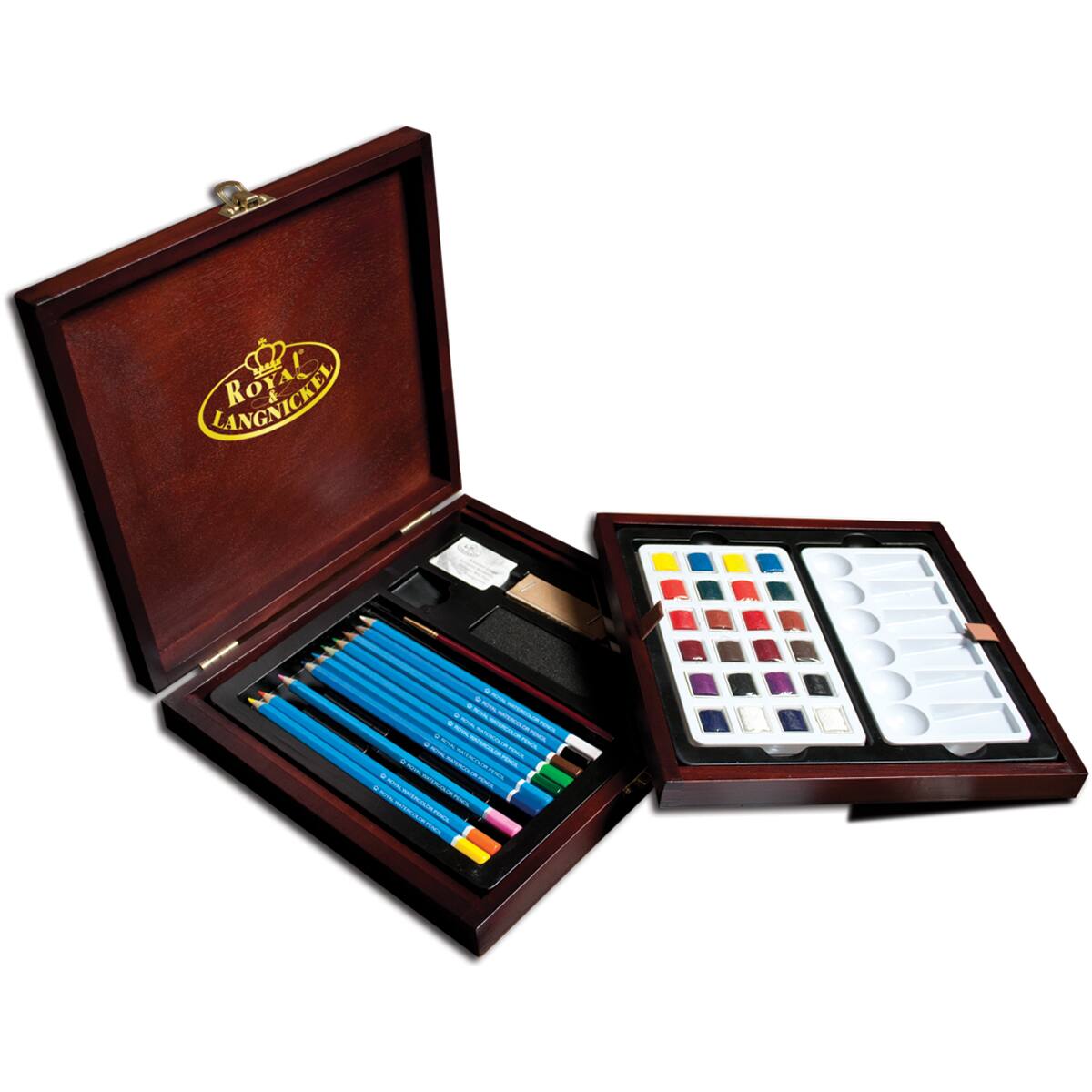 Royal &#x26; Langnickel&#xAE; Essentials&#x2122; 45 Piece Watercolor Pencil Drawing Premier Box Art Set