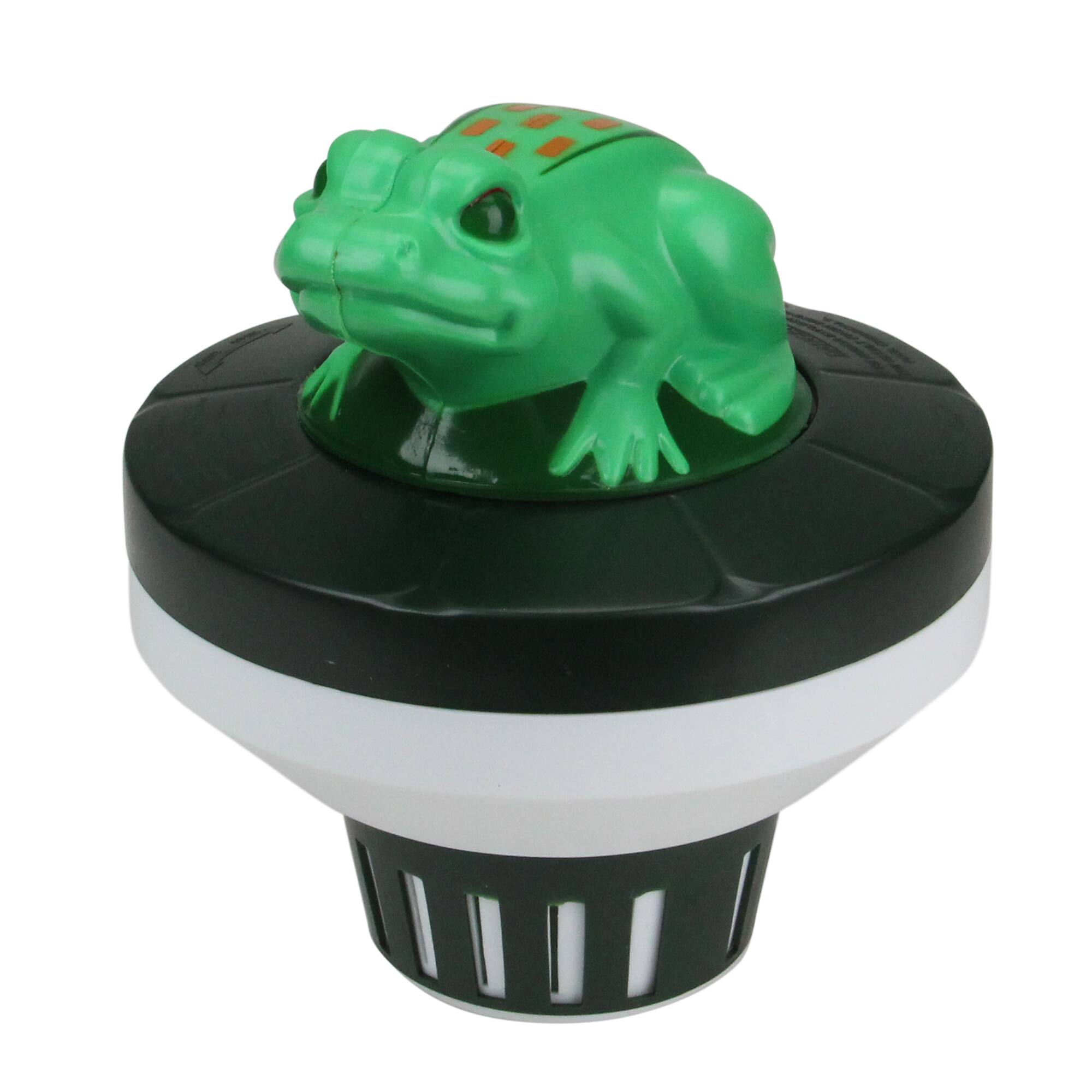 7.5" Green & Black Frog Floating Swimming Pool Chlorine Dispenser
