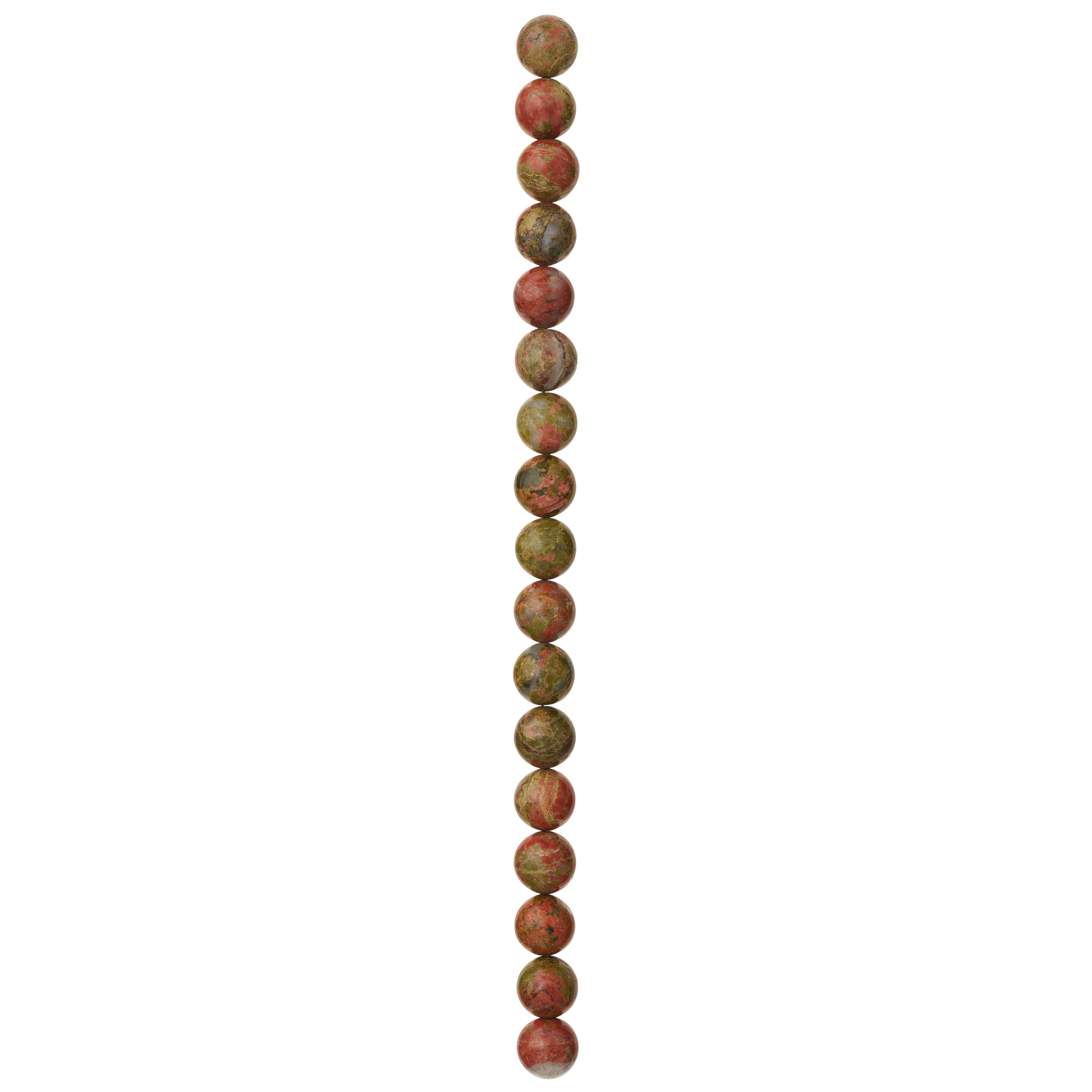 Green Unakite Round Beads, 12mm by Bead Landing&#x2122;