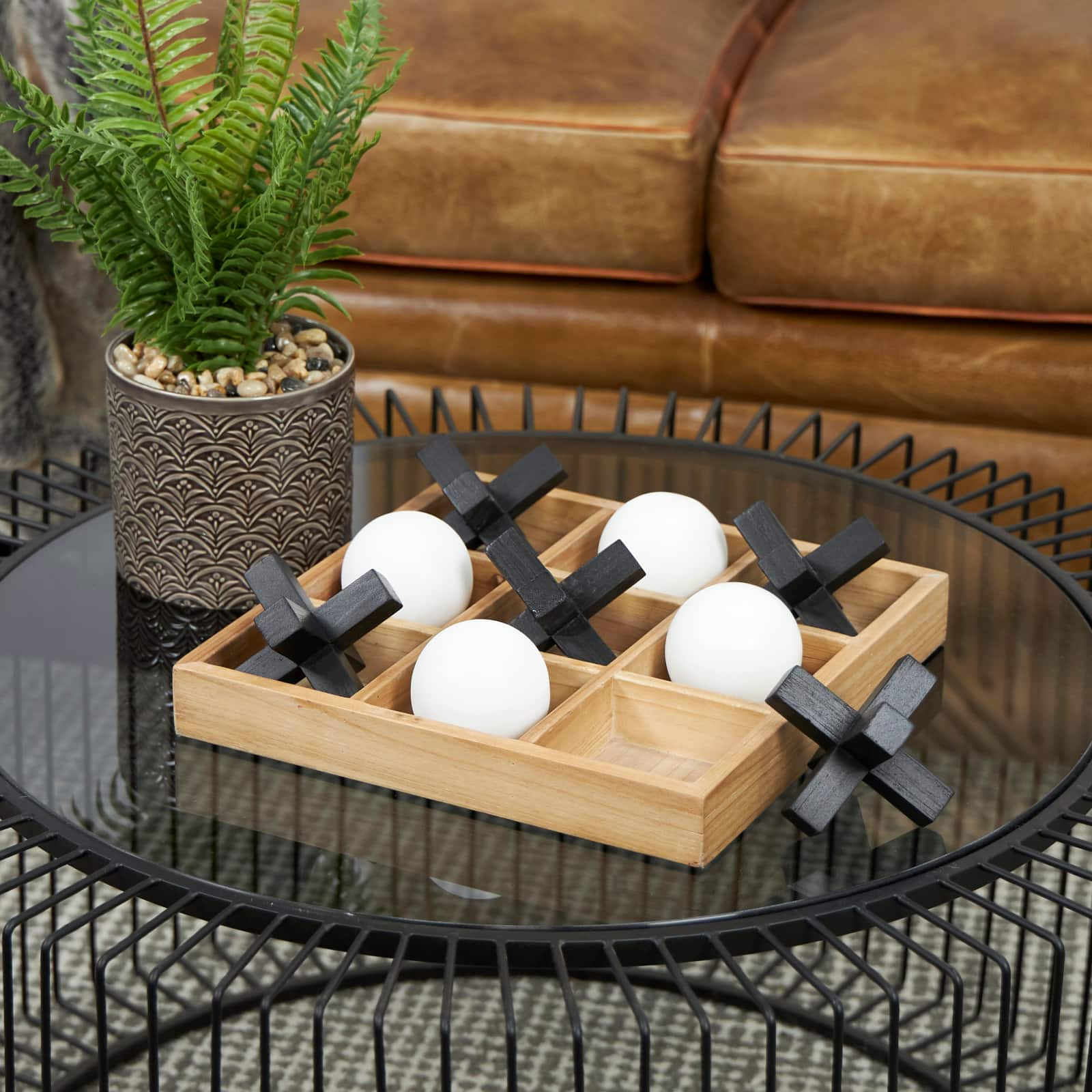 12&#x22; Decorative Tic-Tac-Toe Game Set