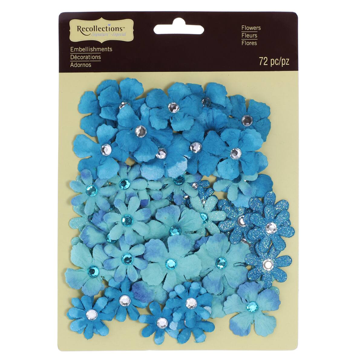 12 Packs: 72 ct. (864 total) Jewel Flower Embellishments by Recollections™