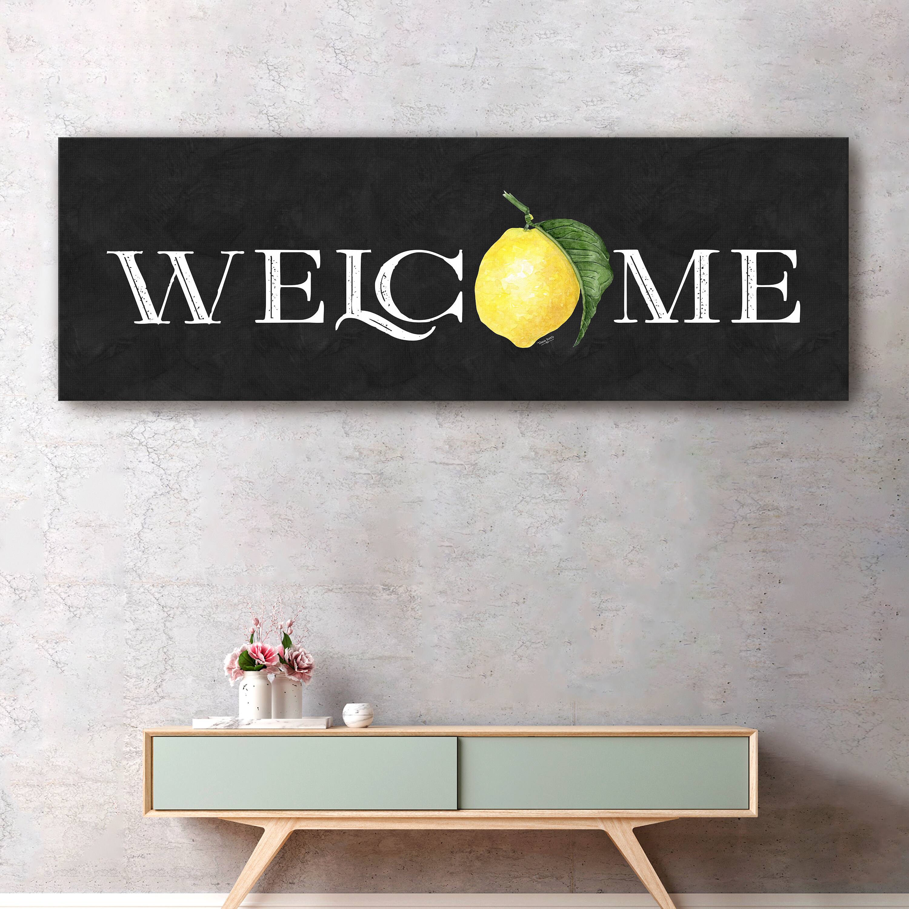Live With Zest Sentiment Panel III Welcome Canvas Giclee