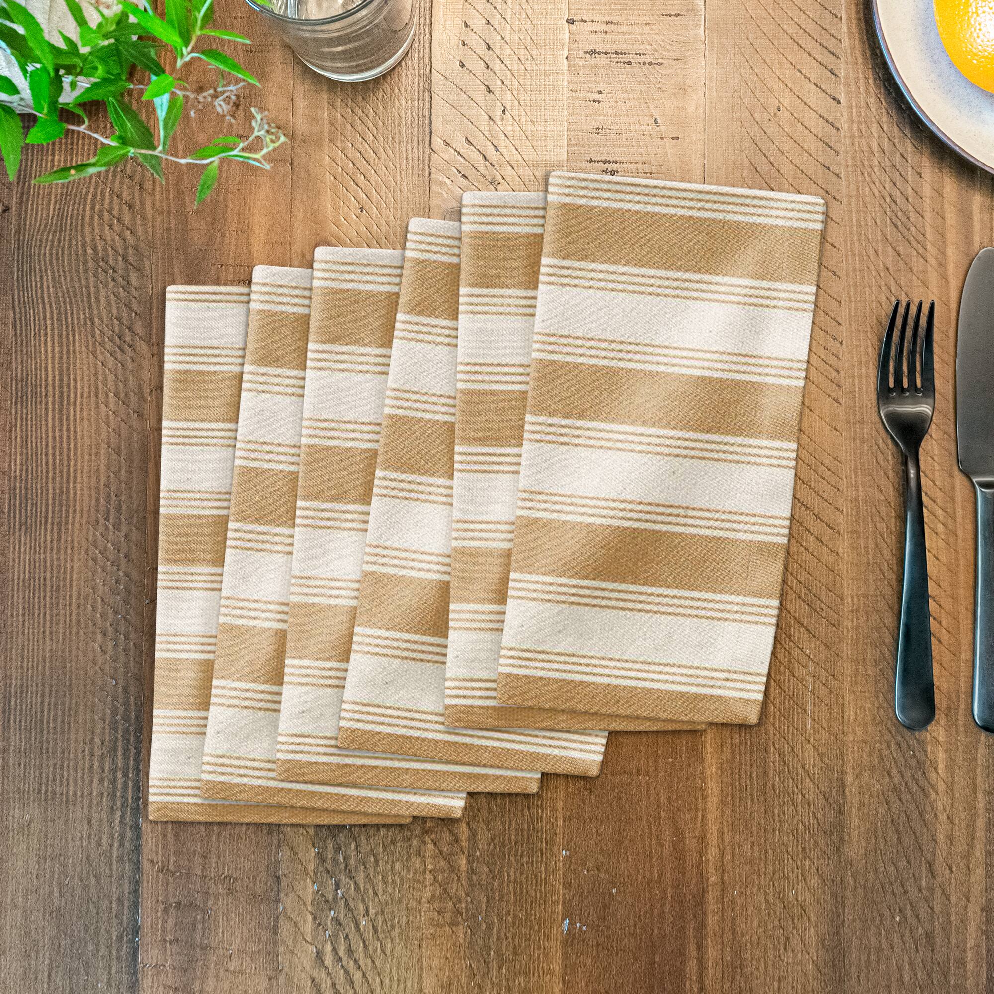 Stripe Cotton Twill Napkin
