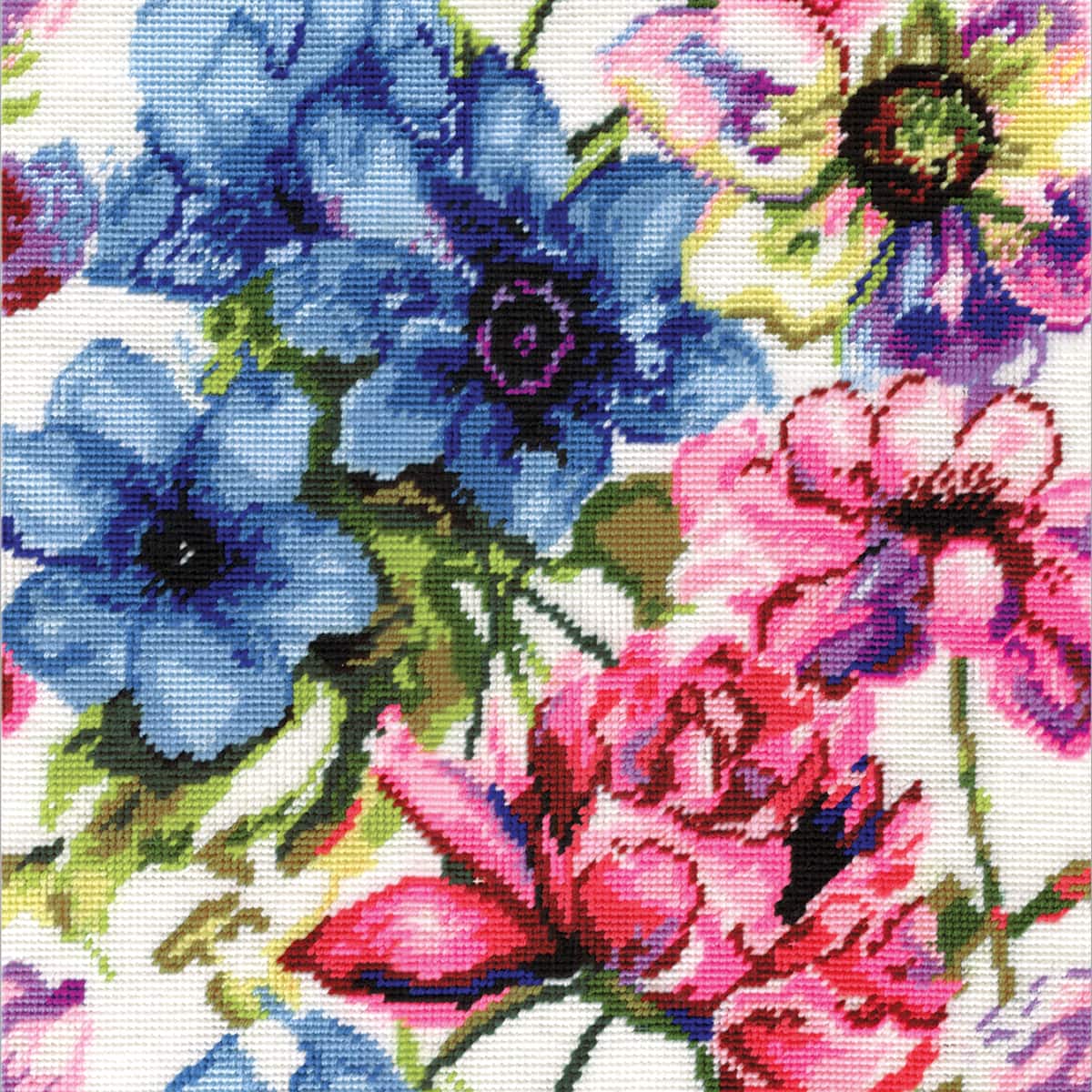 Design Works&#x2122; Watercolor Floral Needlepoint Kit