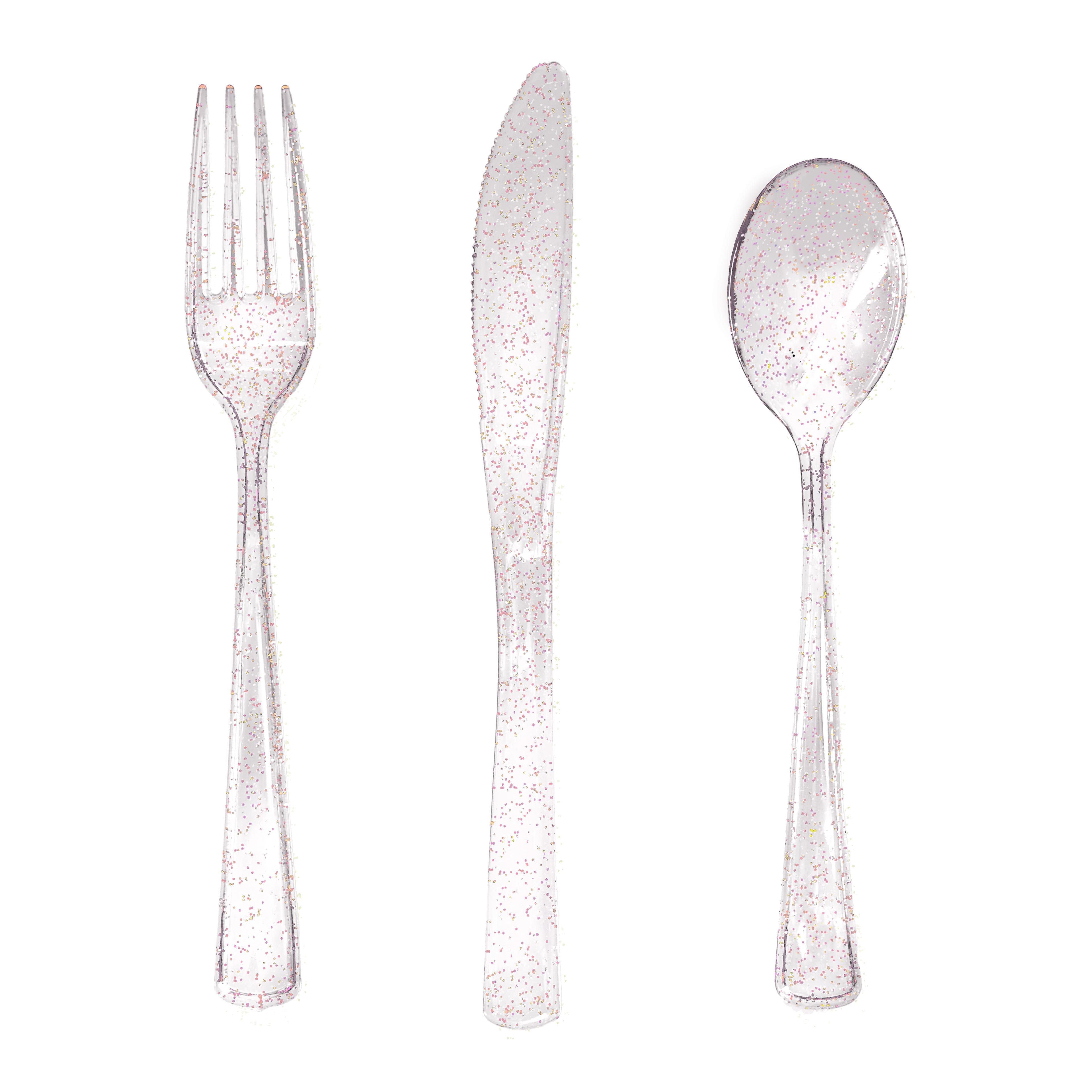Pink Glitter Cutlery, 24ct. by Ashland&#xAE;