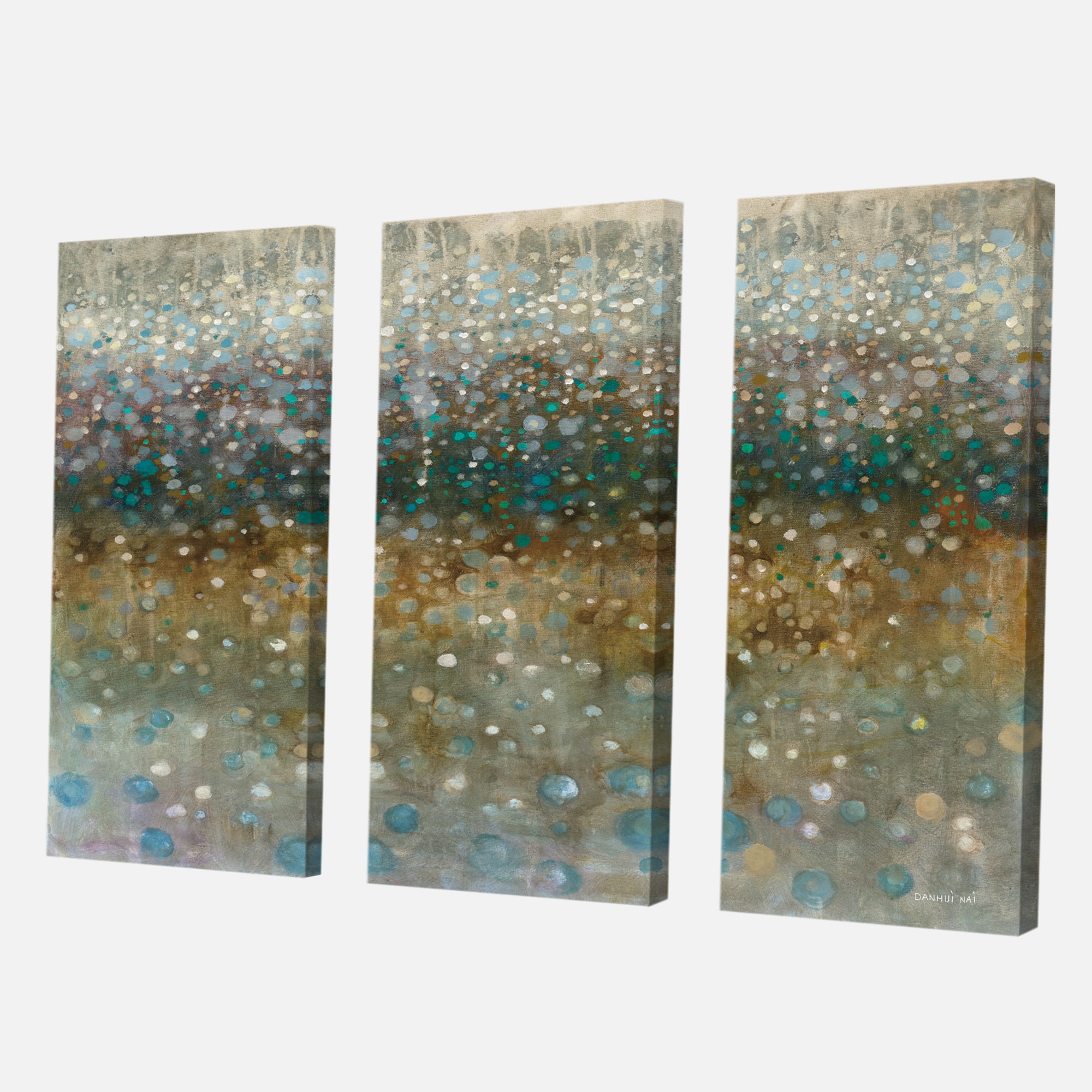 Designart - Brown Rain - Cabin & Lodge Premium Canvas Wall Art