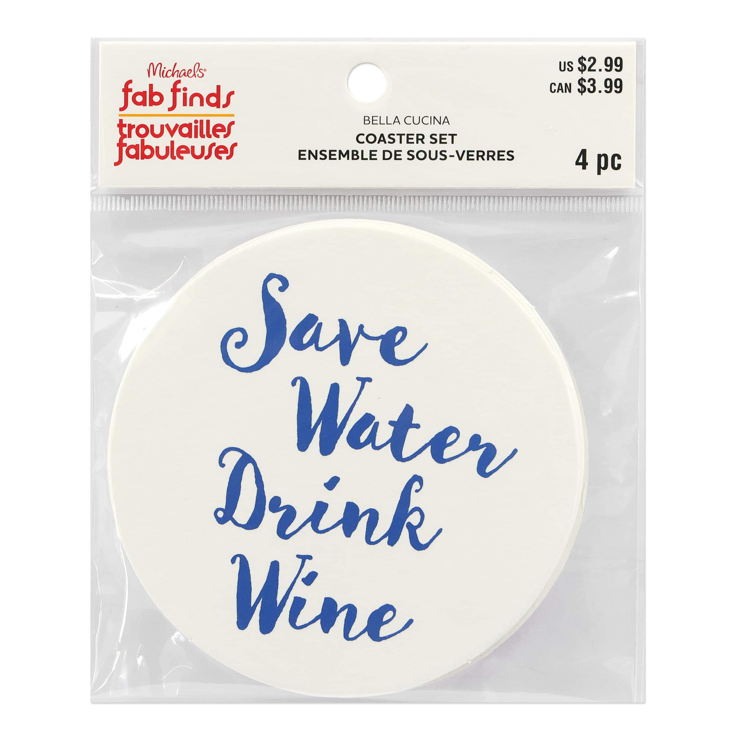 4&#x22; Wine Paper Coaster Set by Fab Finds