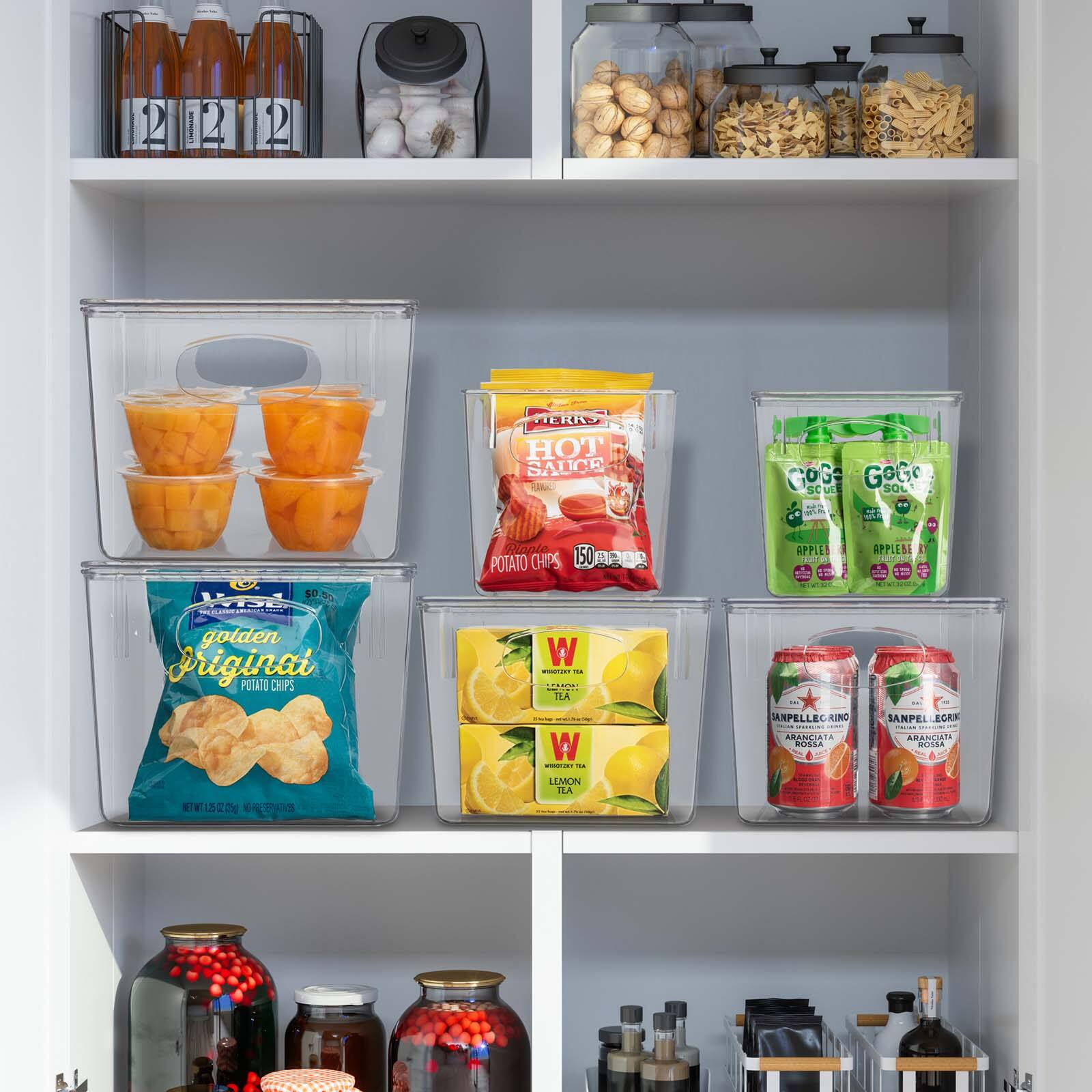 Sorbus Small, Medium & Large Clear 6 Bin Set