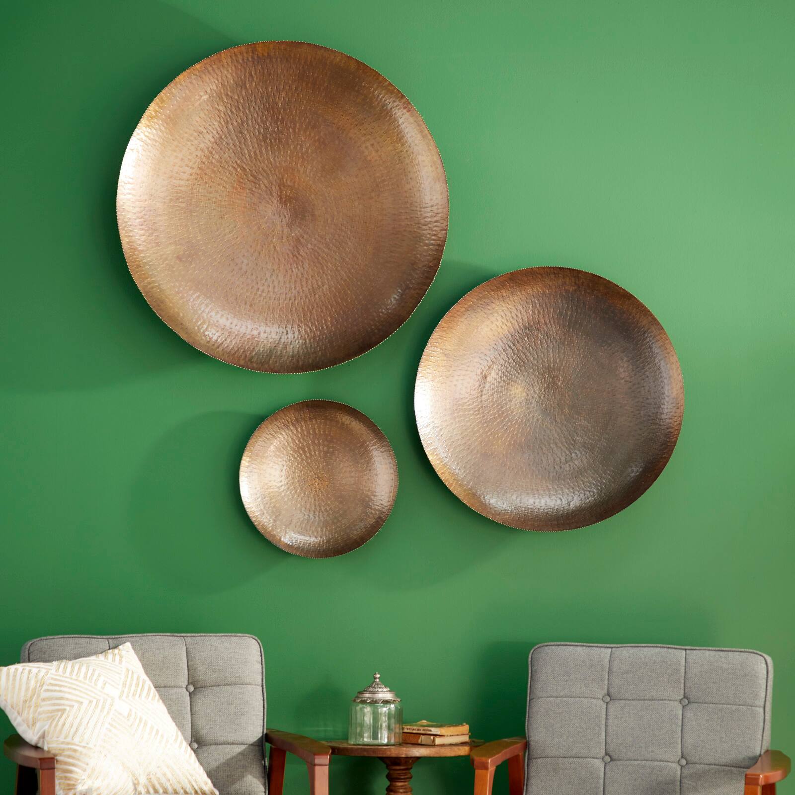 Bronze Metal Rustic Abstract Wall Décor Set