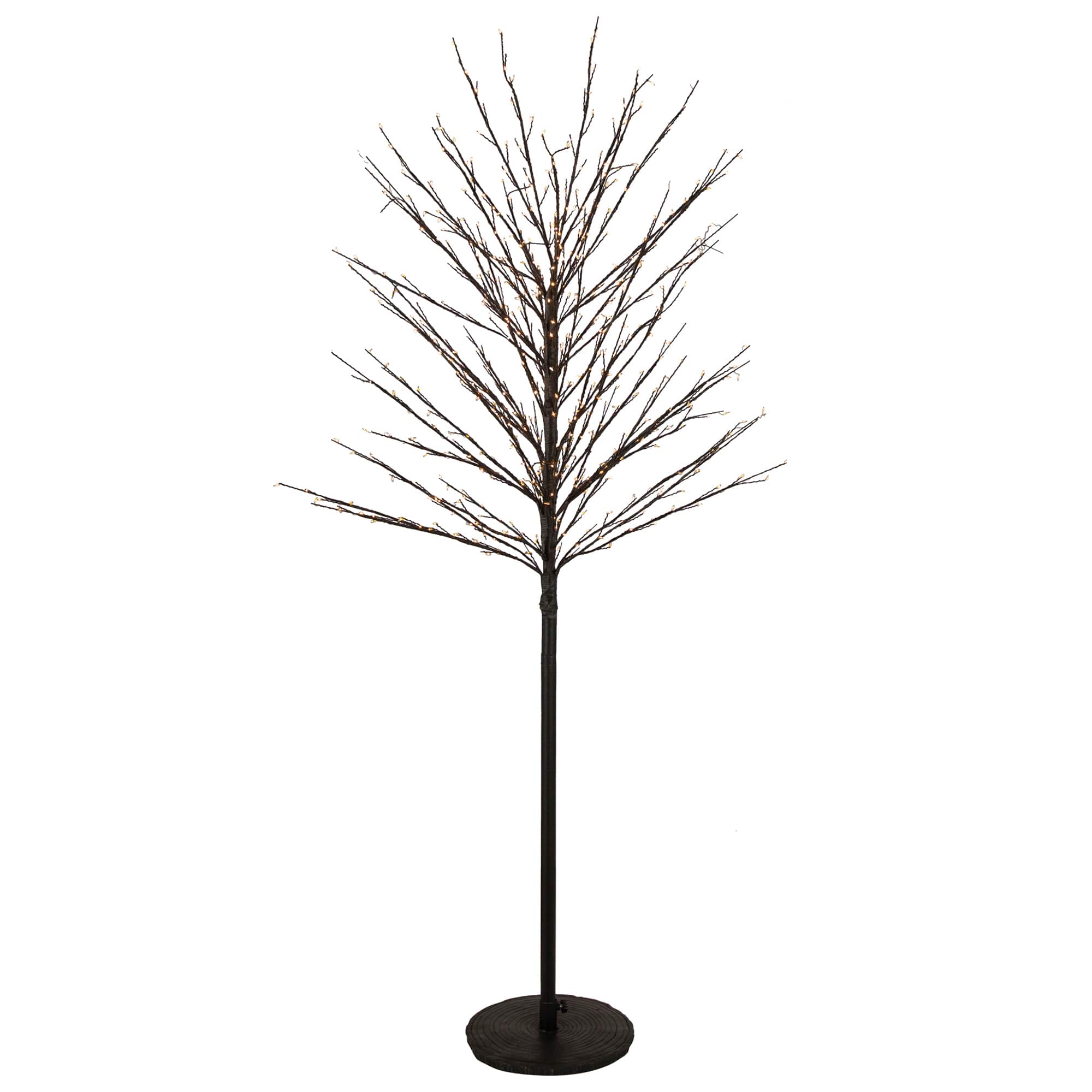 5ft. Pre-Lit Black Twig Artificial Christmas Tree, Warm White LED Lights
