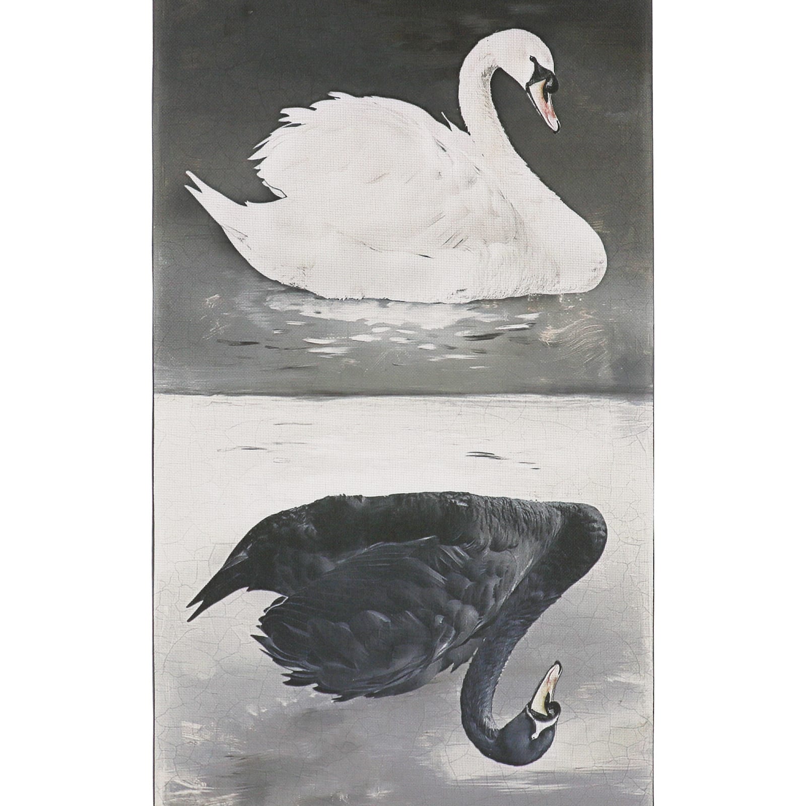 Black &#x26; White Swan Vertical Wall Art by Ashland&#xAE;