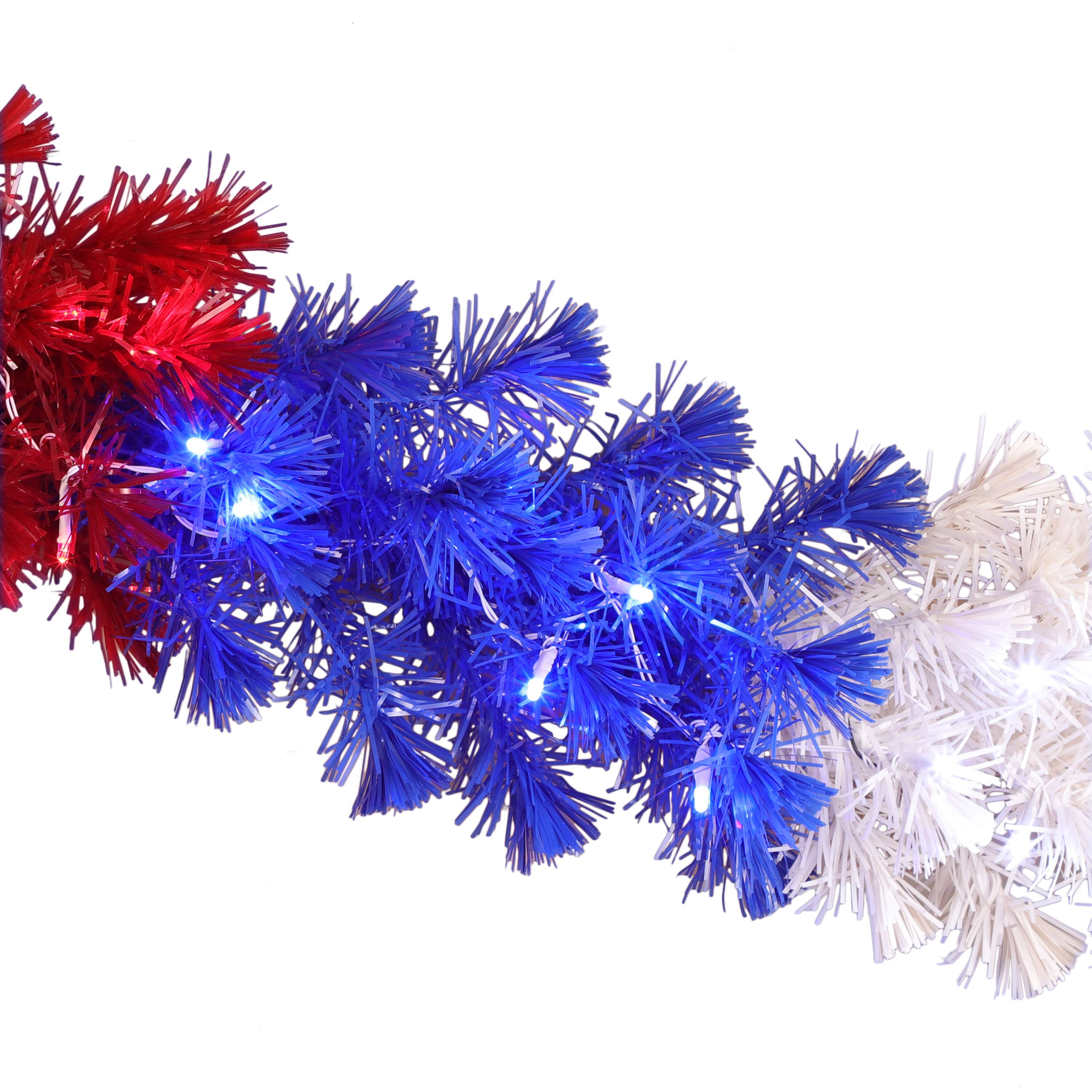 9ft. Pre-Lit Patriotic Garland