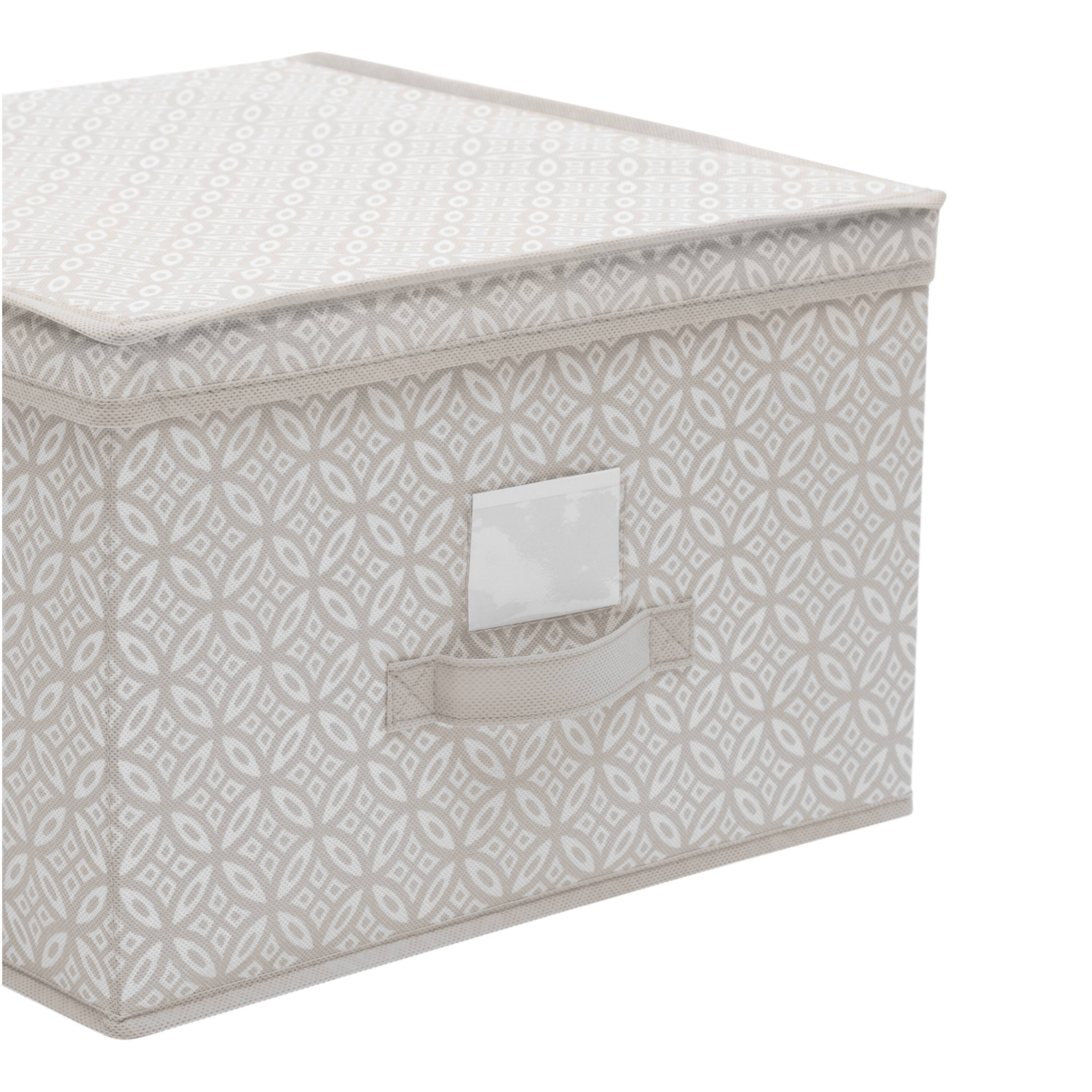 Simplify Jumbo Gray Boho Storage Box