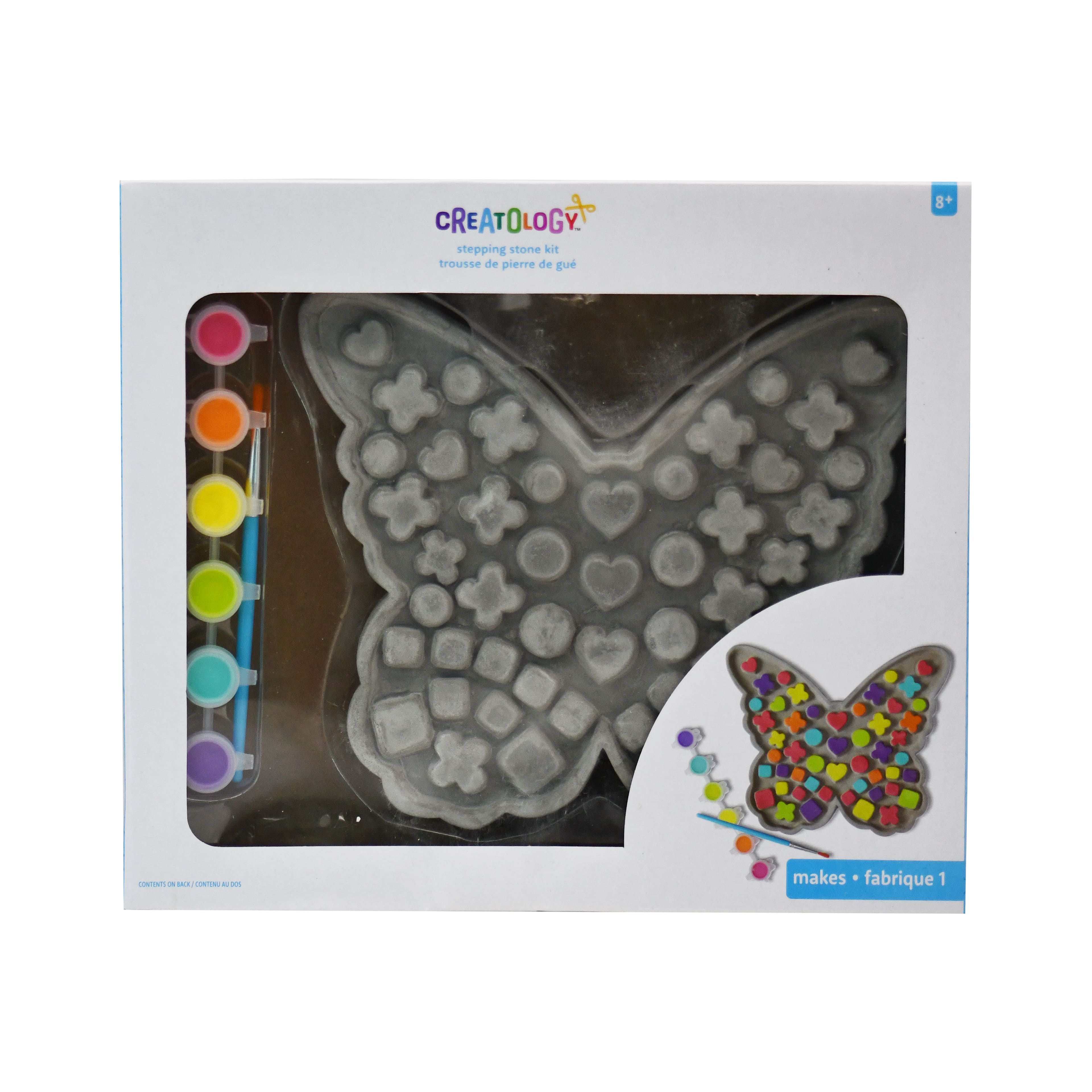8 Pack: Color Your Own Butterfly Stepping Stone Kit by Creatology&#x2122;
