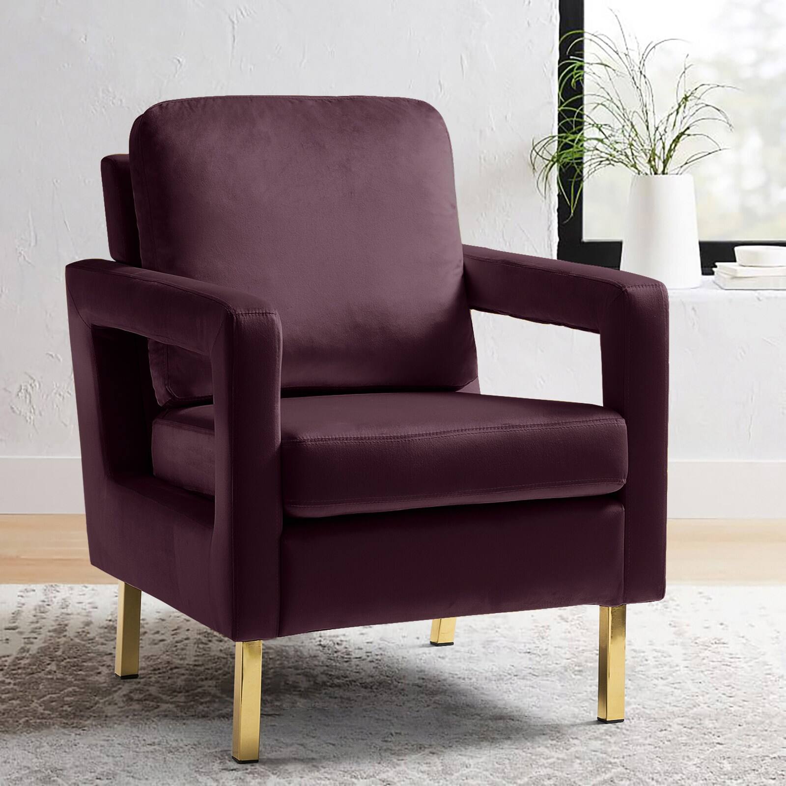 Karat Home Aleida Solid Wood Frame Armchair