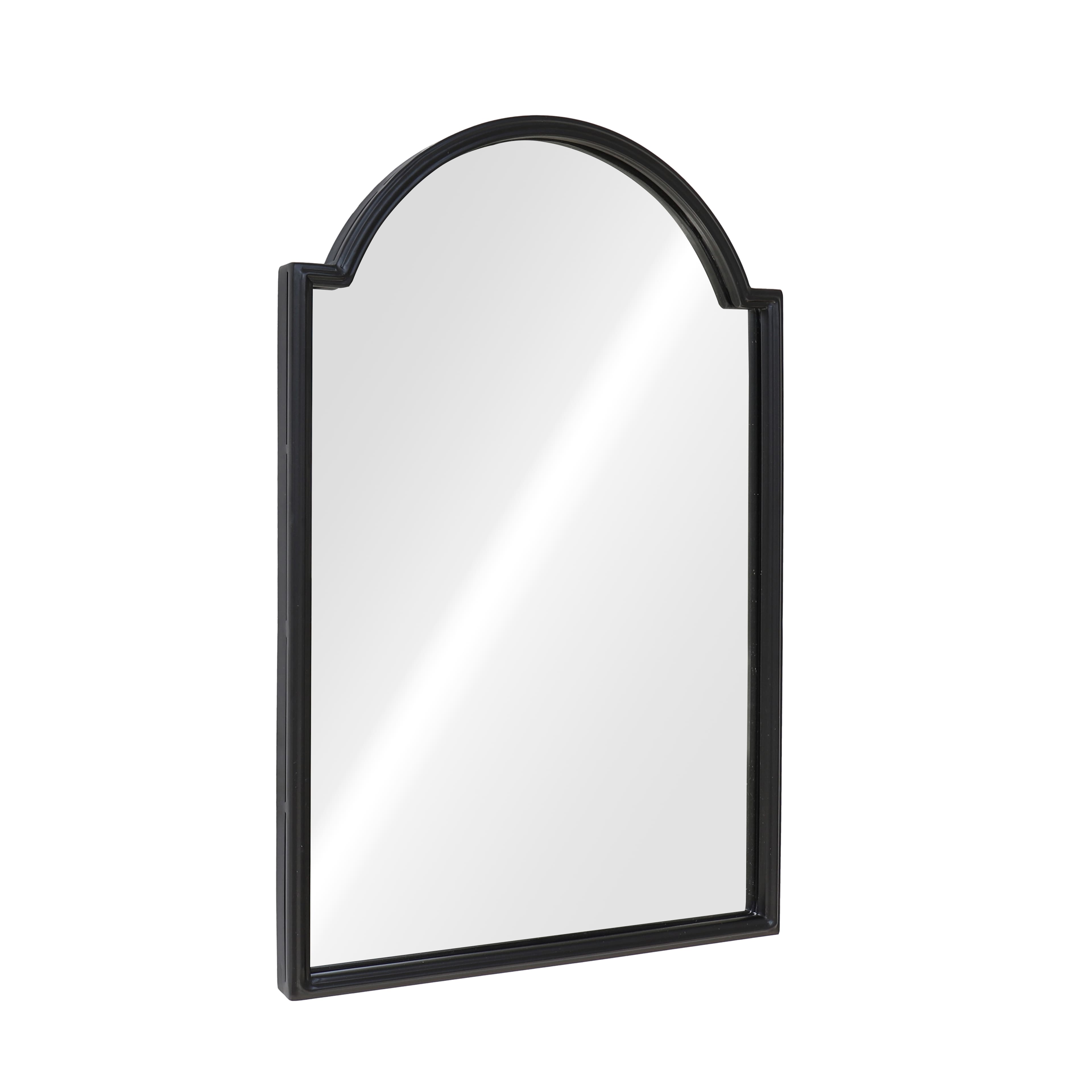 16" x 24" Scalloped Arch Wall Mirror in Black Metal Frame by Ashland®