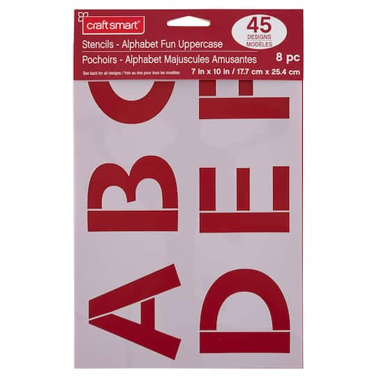 2.7" Fun Uppercase Font Alphabet Stencils by Craft Smart® | Letter ...