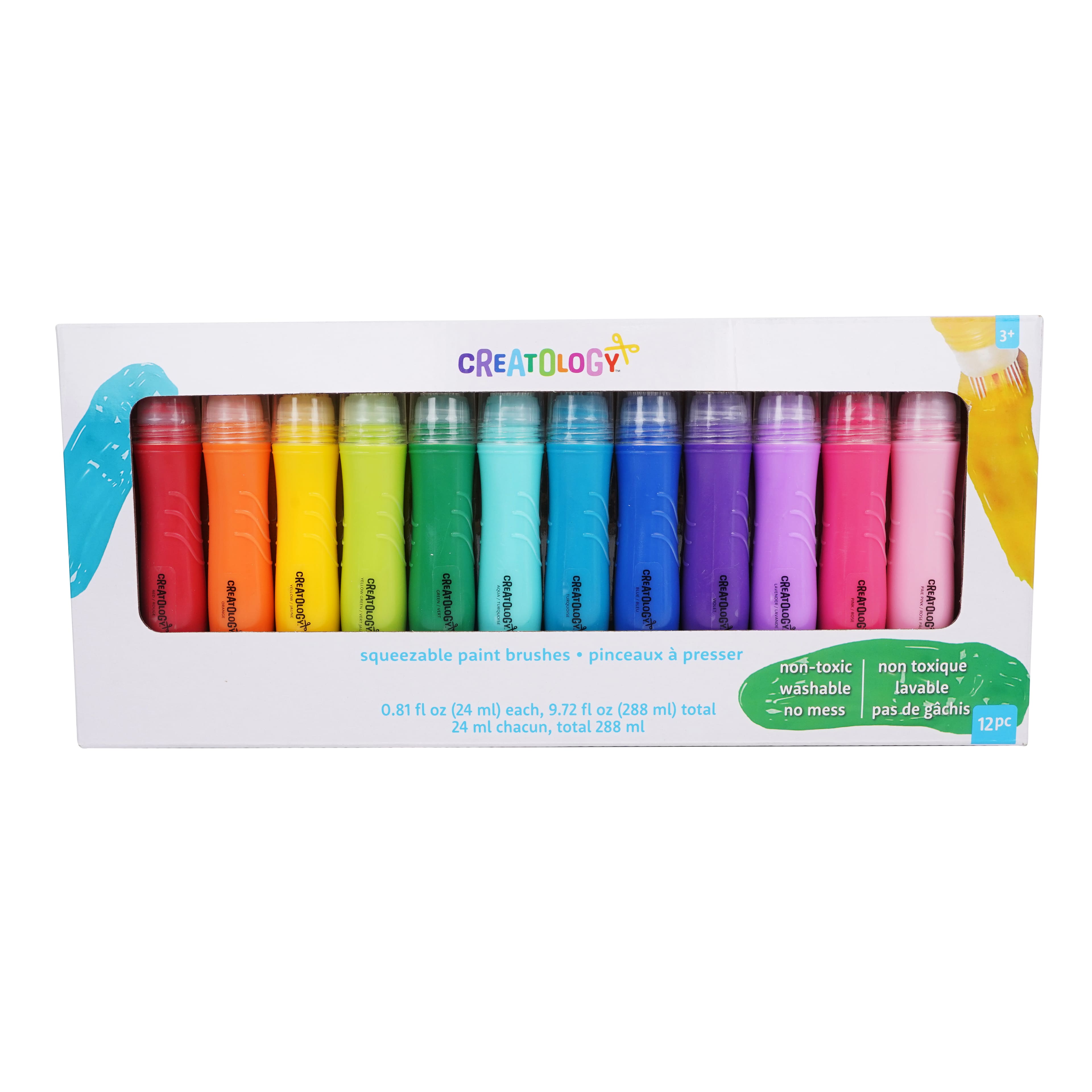 12 Packs: 12 ct. (144 total) Squeezable Paint Brushes by Creatology™