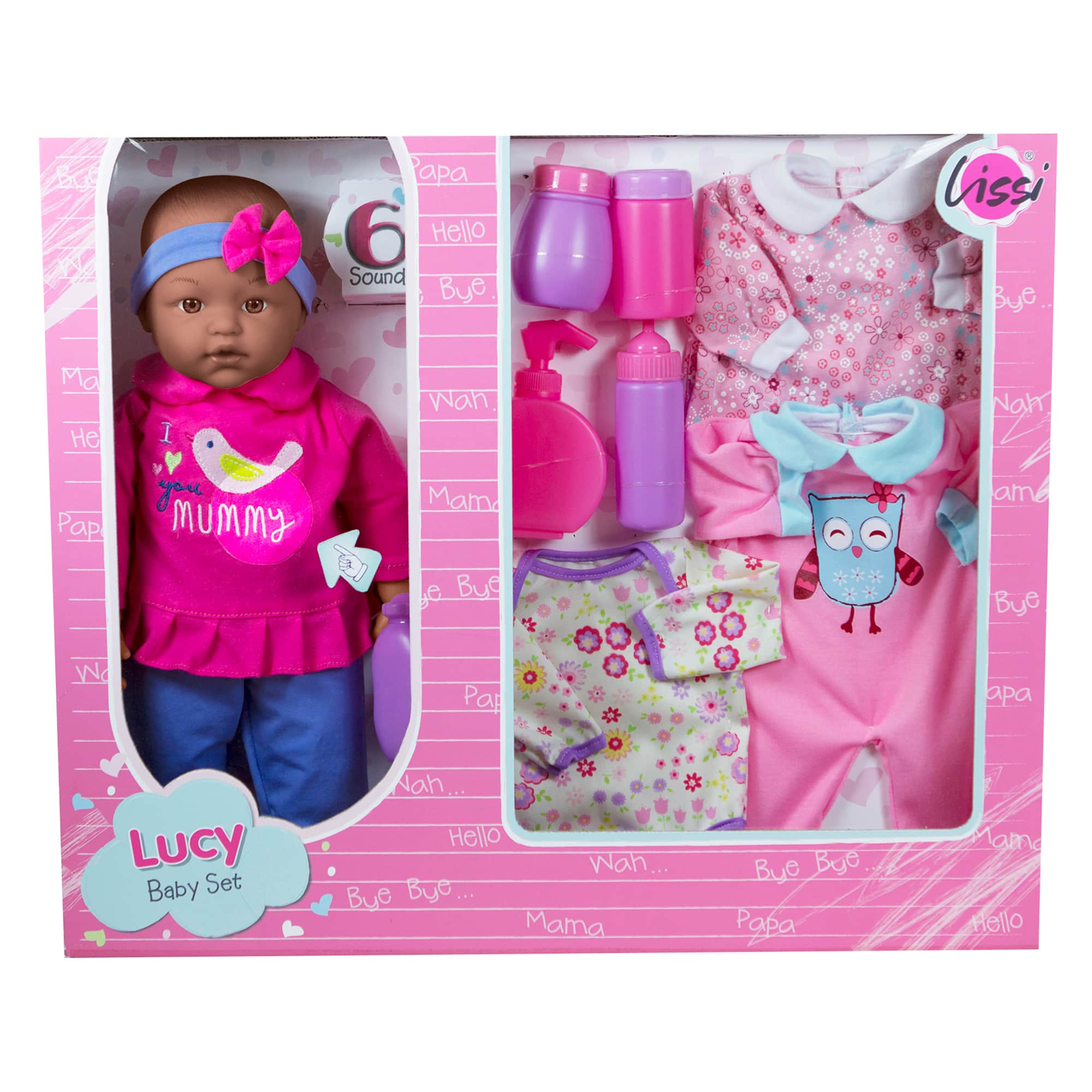 Lissi Dolls 15&#x22; African American Baby Doll Set